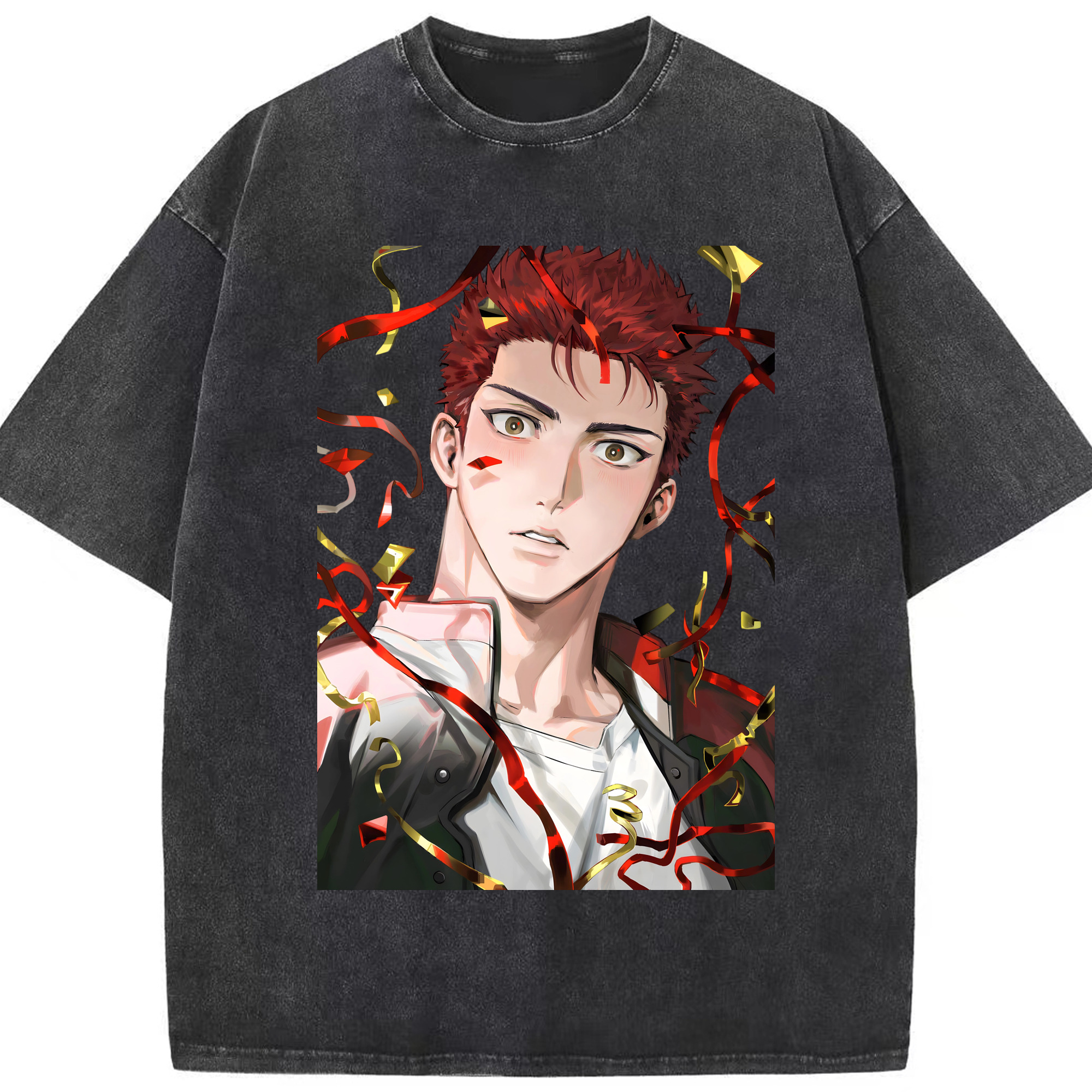 （画像用） SLAM DUNK／スラムダンク 綿100% ヴィンテージ風 半袖Tシャツ（フロントプリント）