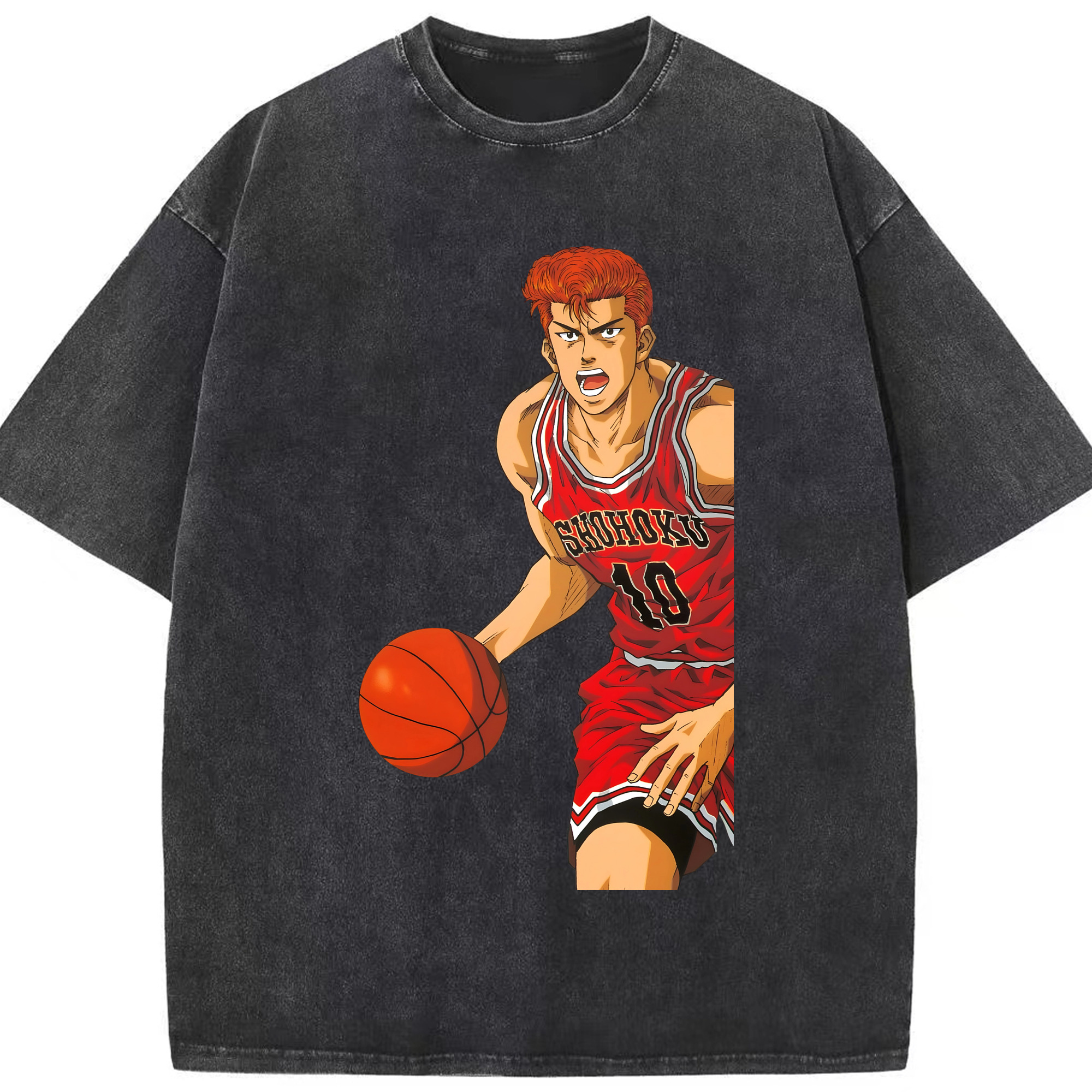 （画像用） SLAM DUNK／スラムダンク 綿100% ヴィンテージ風 半袖Tシャツ（フロントプリント）