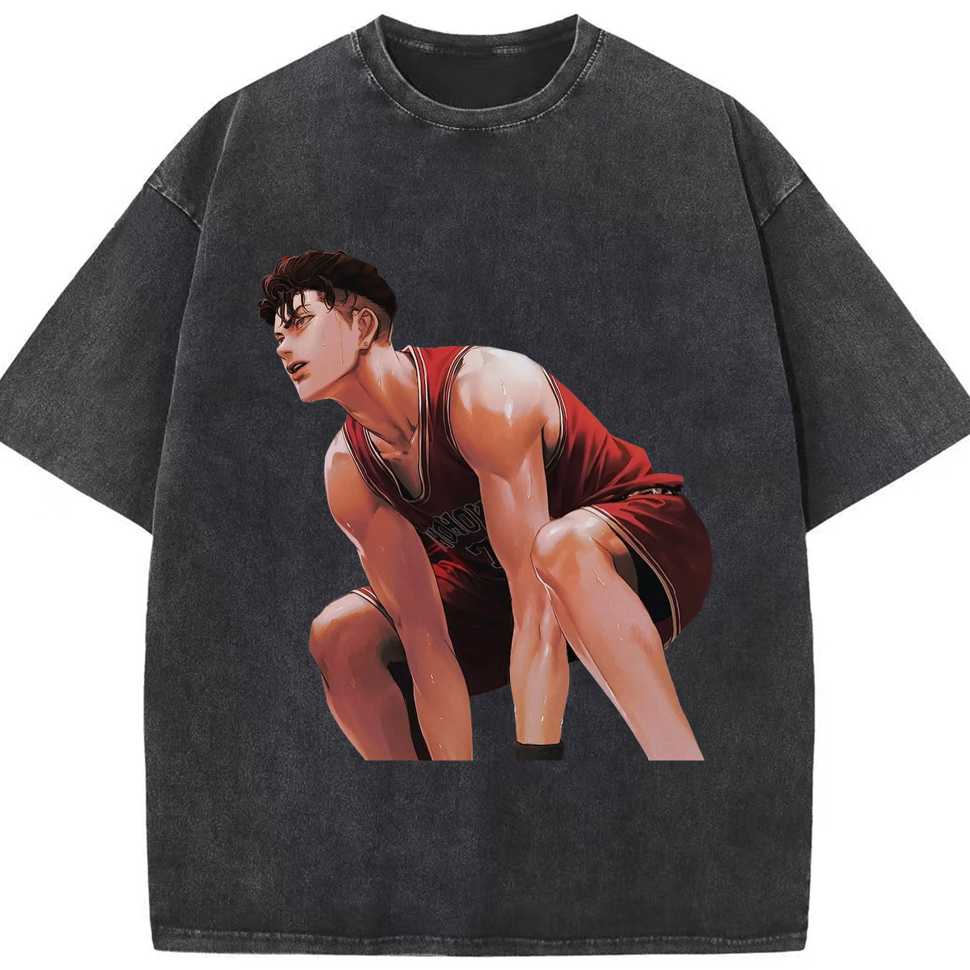 （画像用） SLAM DUNK／スラムダンク 綿100% ヴィンテージ風 半袖Tシャツ（フロントプリント）