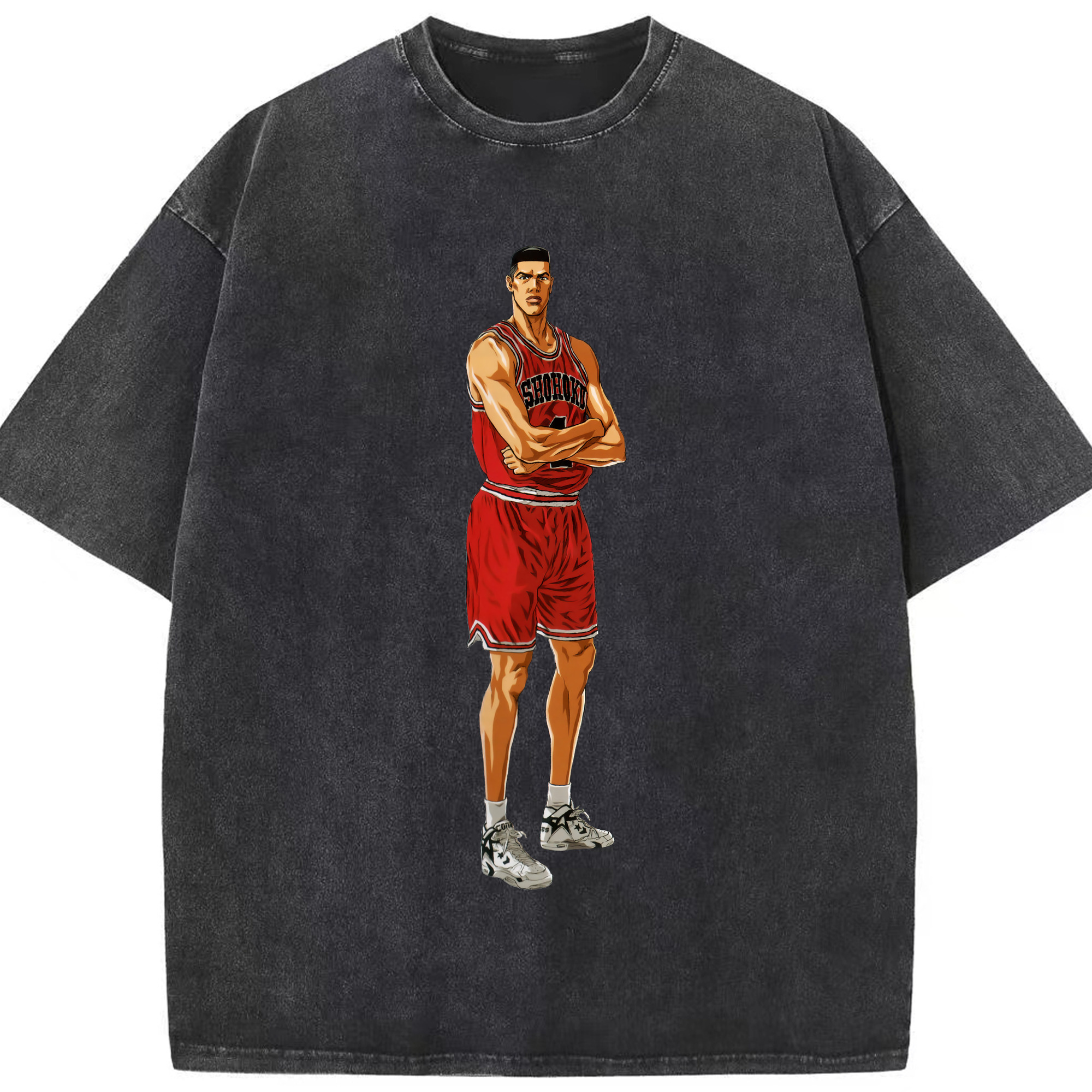 （画像用） SLAM DUNK／スラムダンク 綿100% ヴィンテージ風 半袖Tシャツ（フロントプリント）