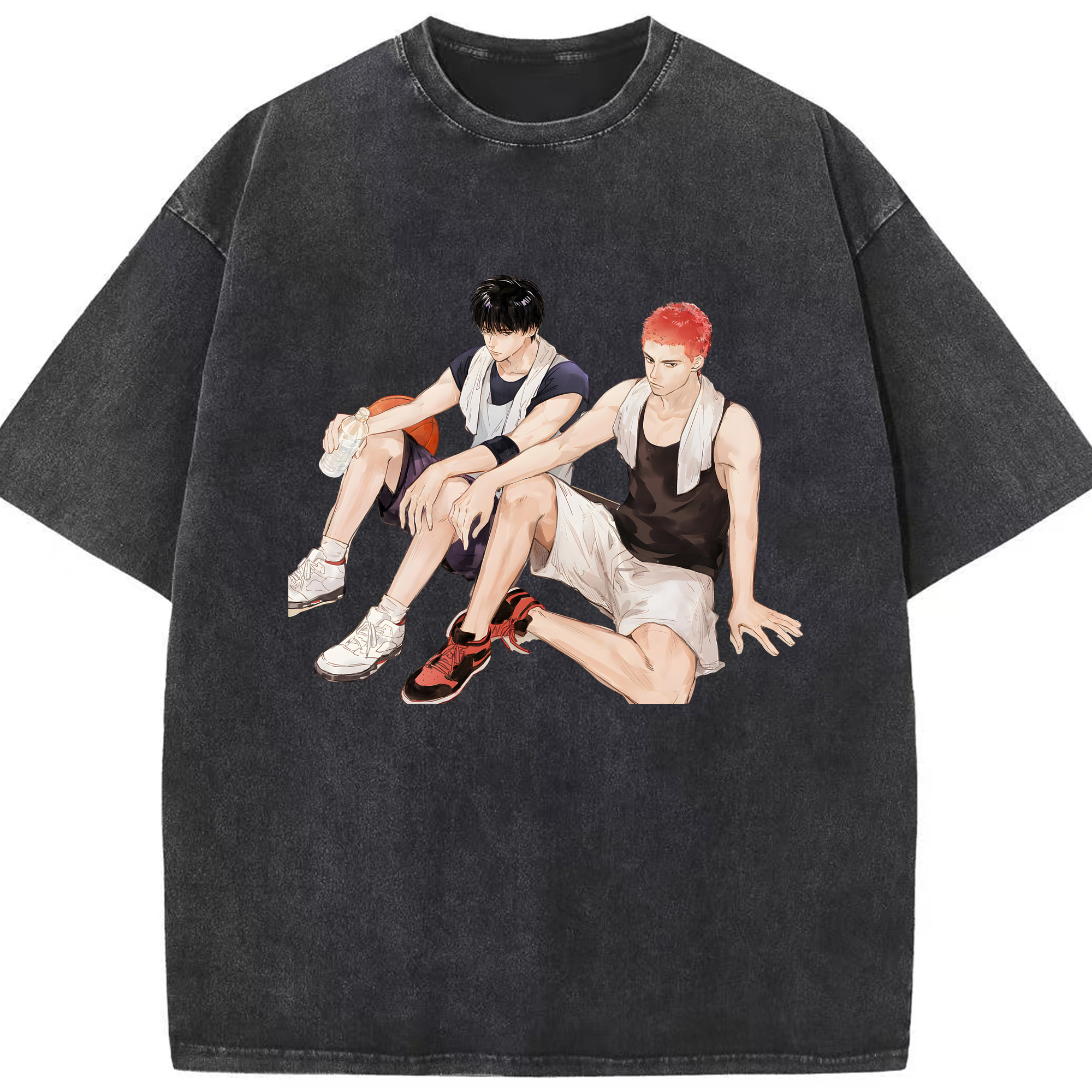 （画像用） SLAM DUNK／スラムダンク 綿100% ヴィンテージ風 半袖Tシャツ（フロントプリント）