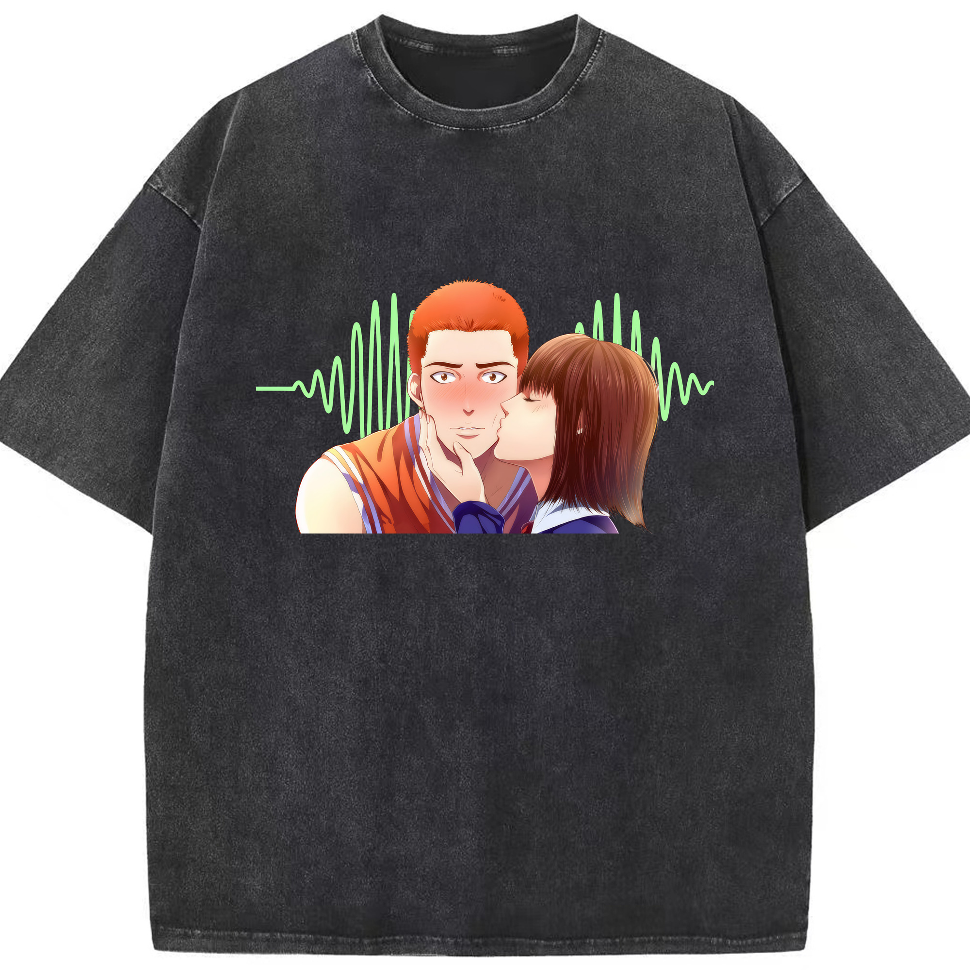 （画像用） SLAM DUNK／スラムダンク 綿100% ヴィンテージ風 半袖Tシャツ（フロントプリント）