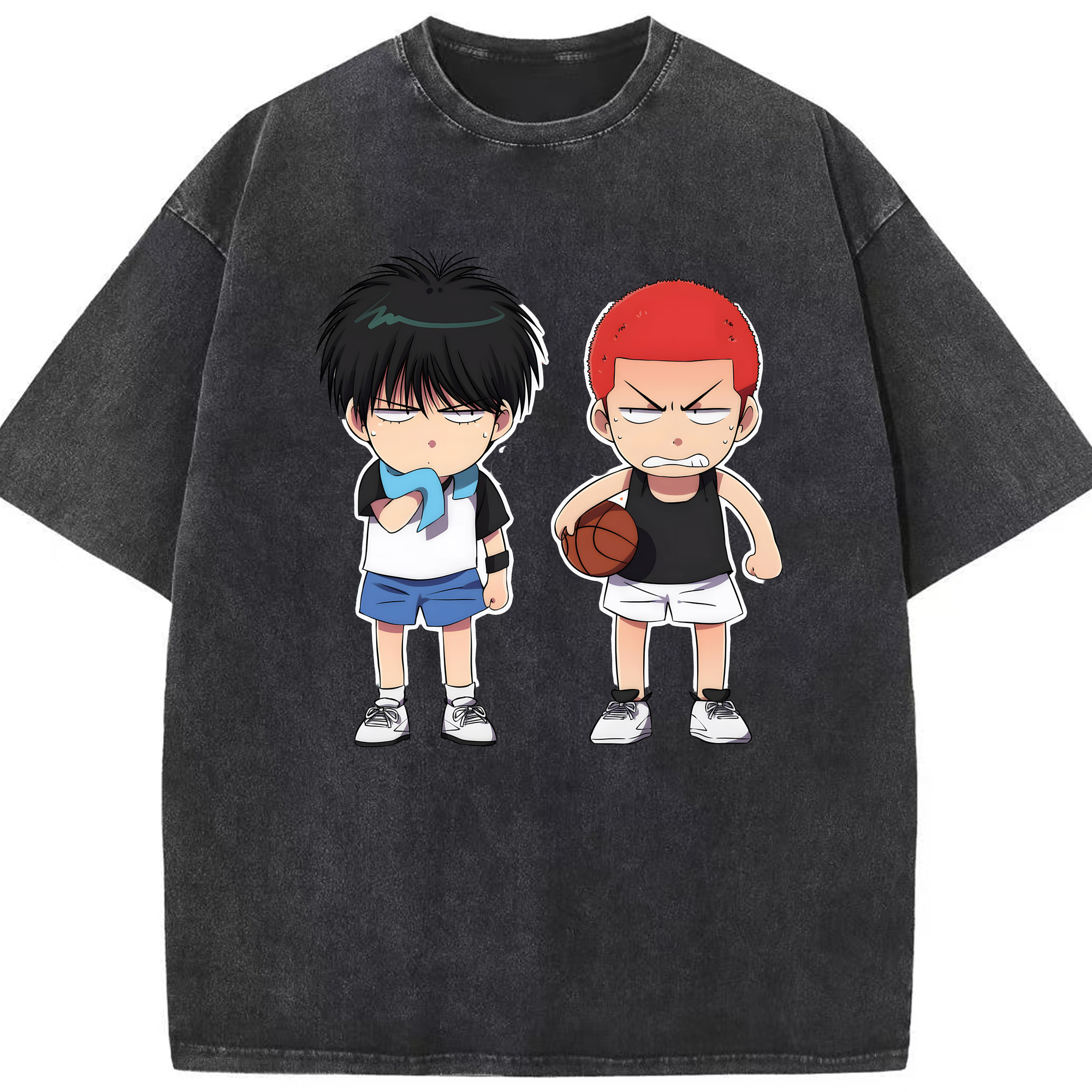 （画像用） SLAM DUNK／スラムダンク 綿100% ヴィンテージ風 半袖Tシャツ（フロントプリント）
