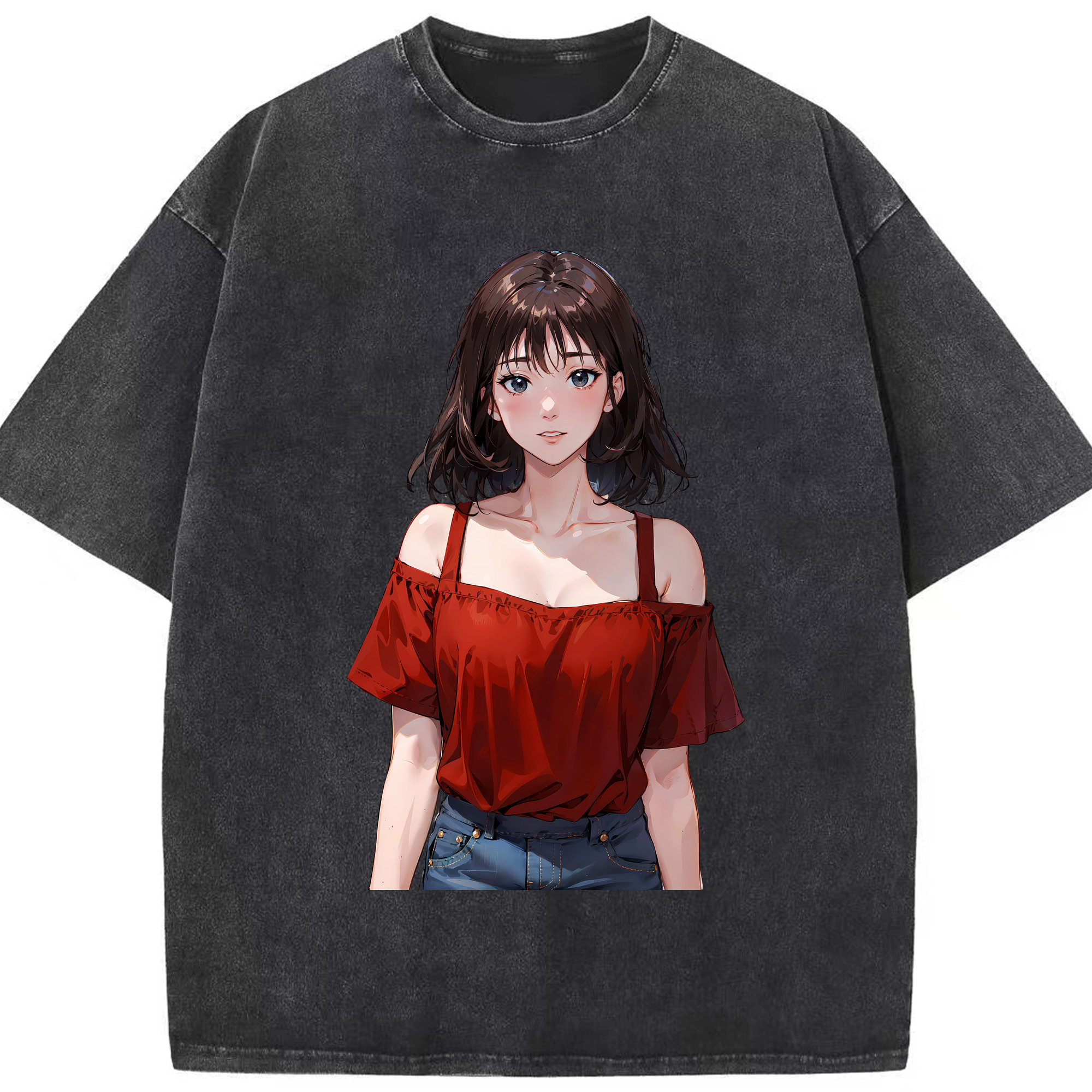 （画像用） SLAM DUNK／スラムダンク 綿100% ヴィンテージ風 半袖Tシャツ（フロントプリント）