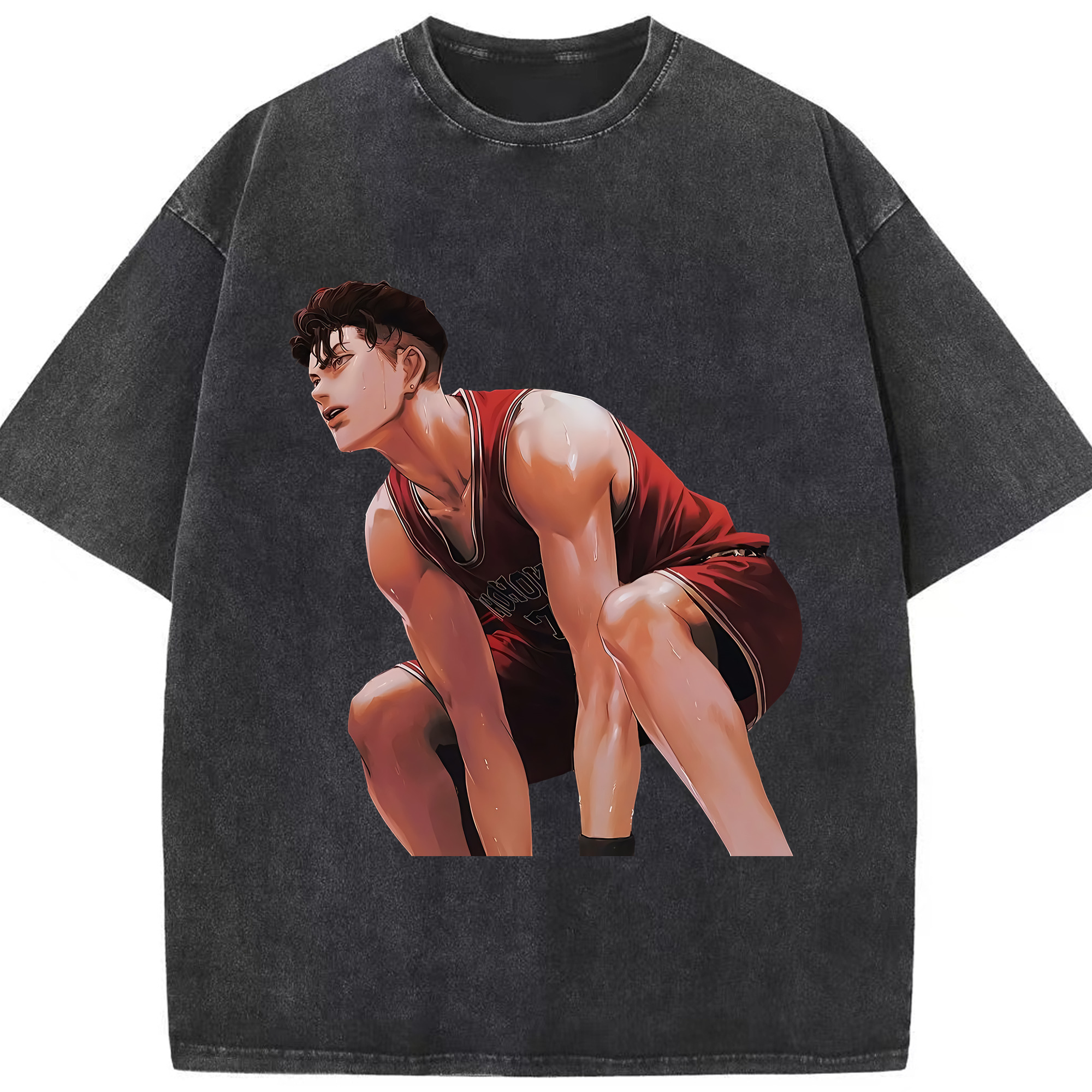 （画像用） SLAM DUNK／スラムダンク 綿100% ヴィンテージ風 半袖Tシャツ（フロントプリント）