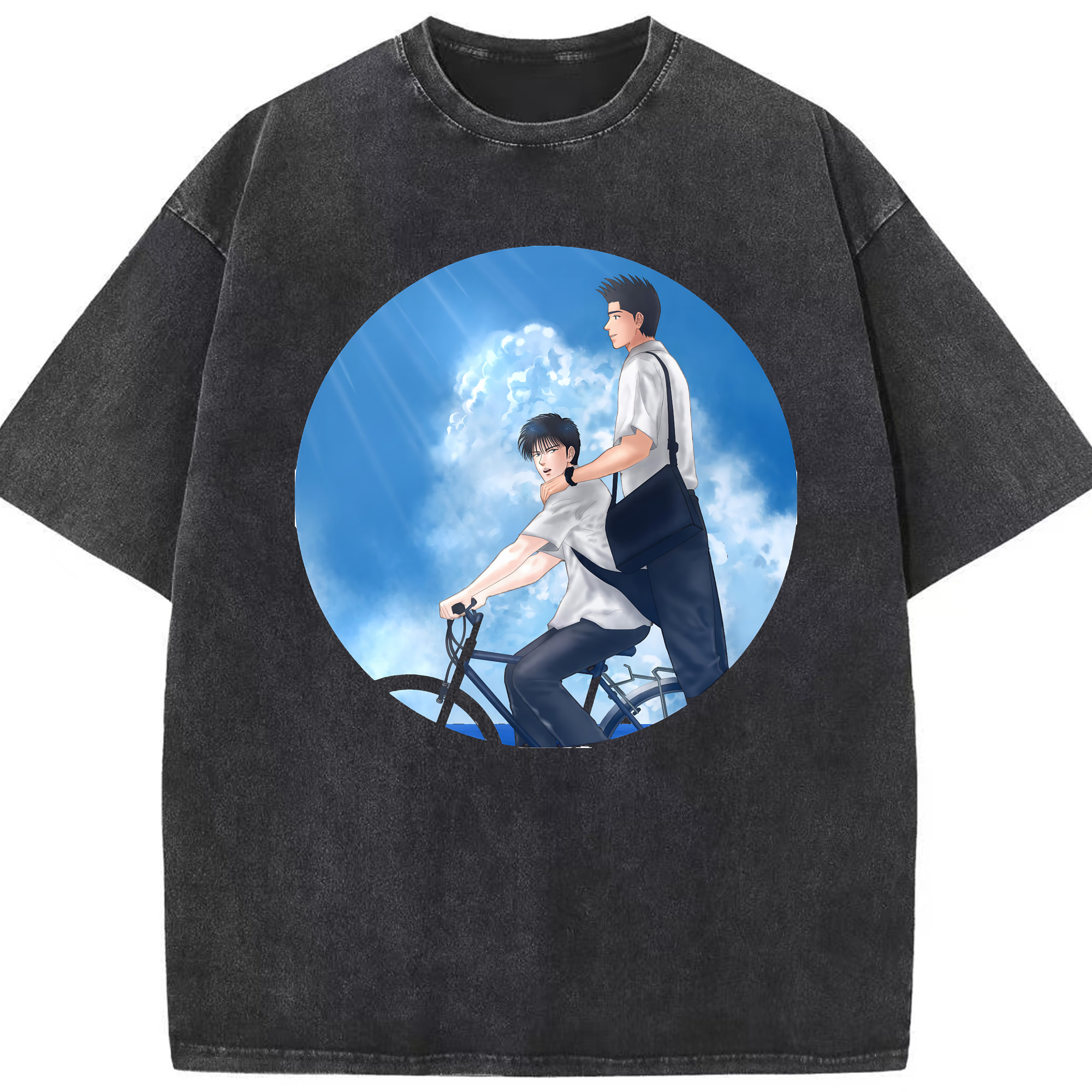（画像用） SLAM DUNK／スラムダンク 綿100% ヴィンテージ風 半袖Tシャツ（フロントプリント）