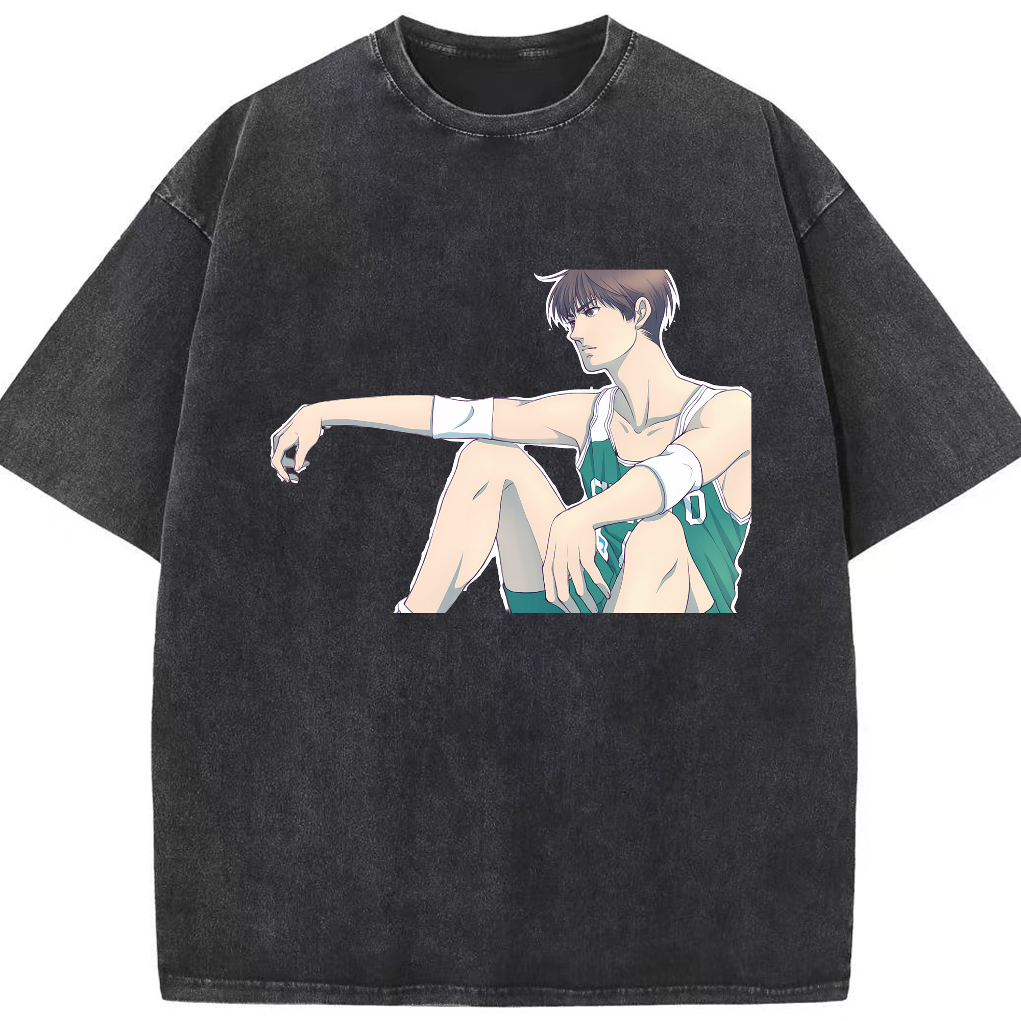 （画像用） SLAM DUNK／スラムダンク 綿100% ヴィンテージ風 半袖Tシャツ（フロントプリント）