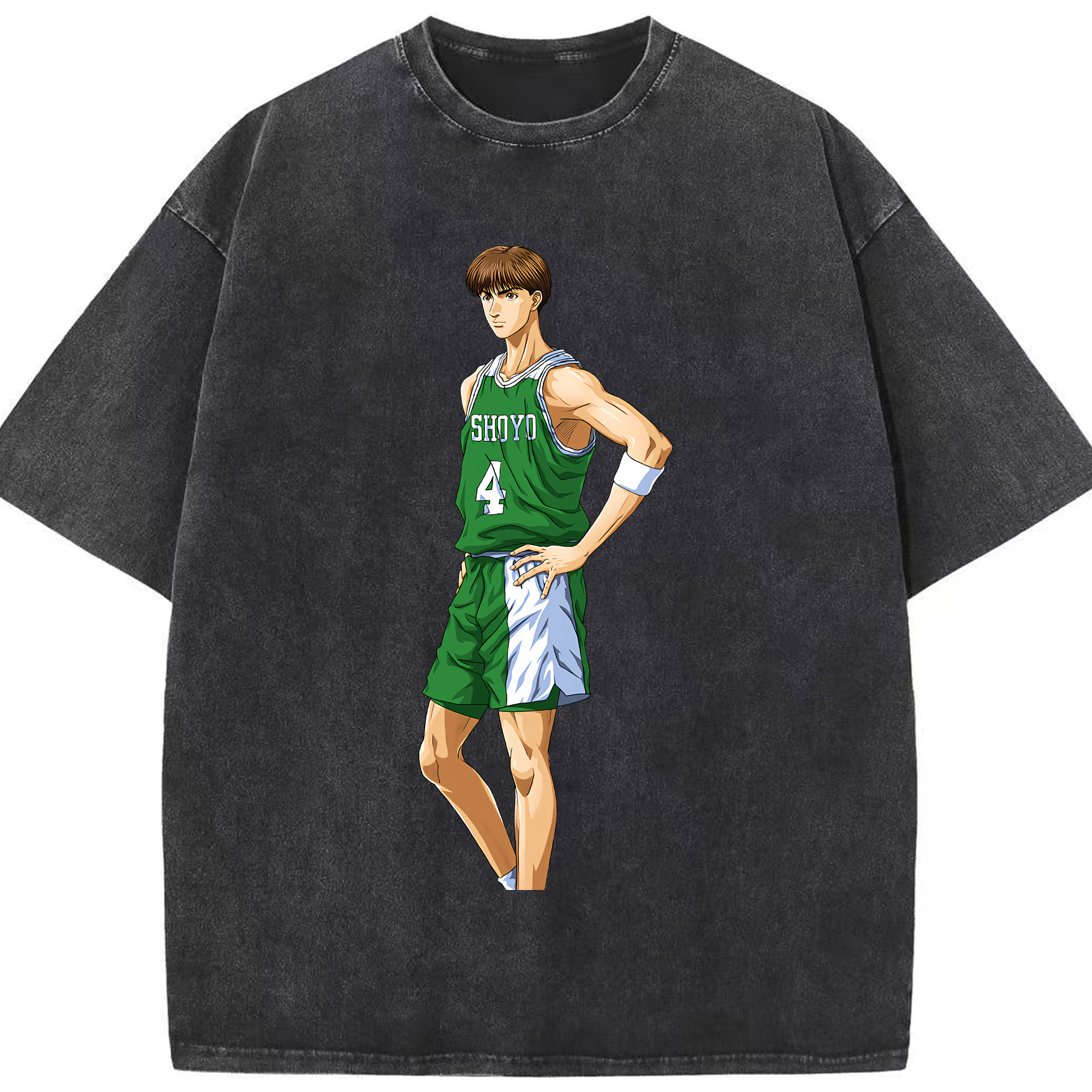 （画像用） SLAM DUNK／スラムダンク 綿100% ヴィンテージ風 半袖Tシャツ（フロントプリント）