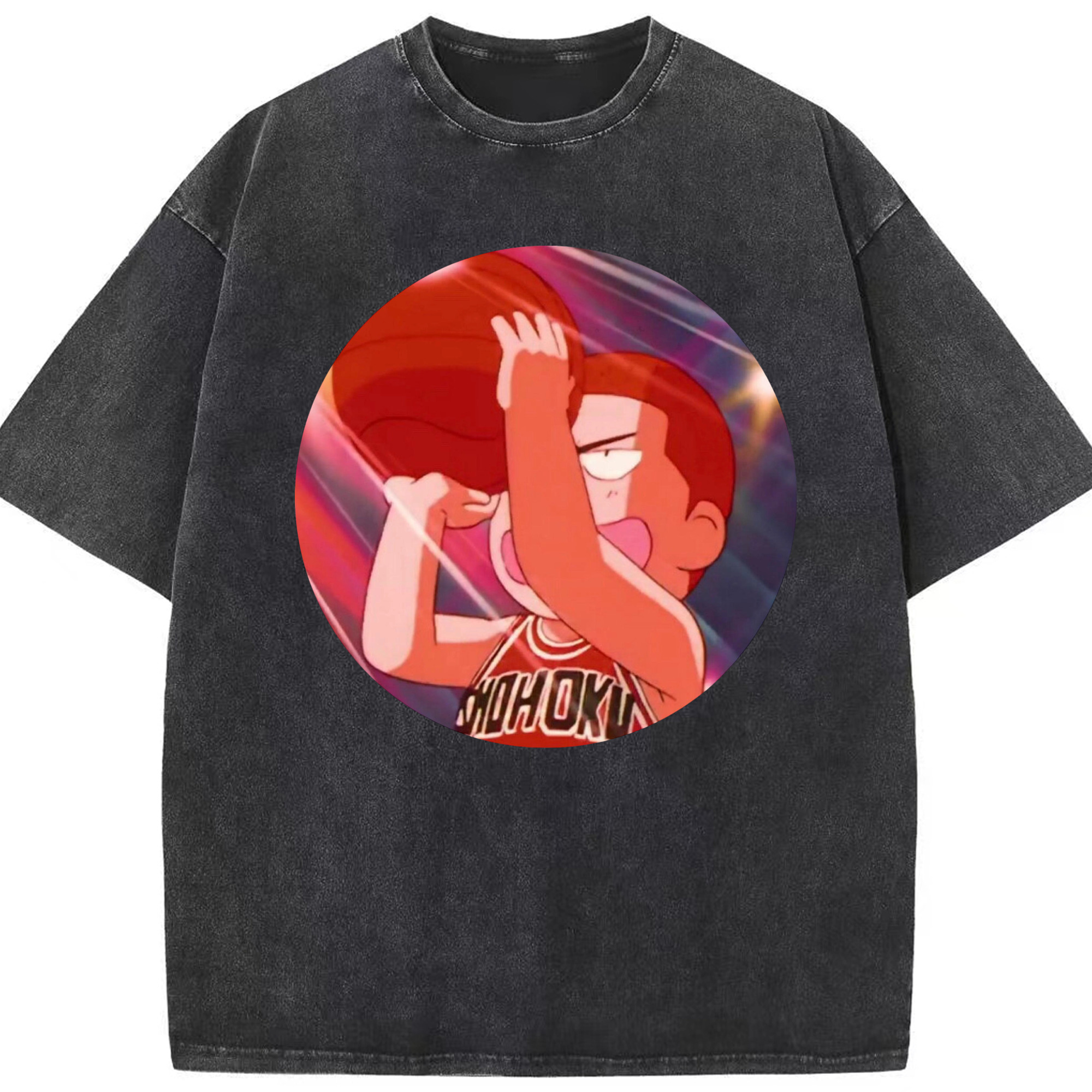 （画像用） SLAM DUNK／スラムダンク 綿100% ヴィンテージ風 半袖Tシャツ（フロントプリント）