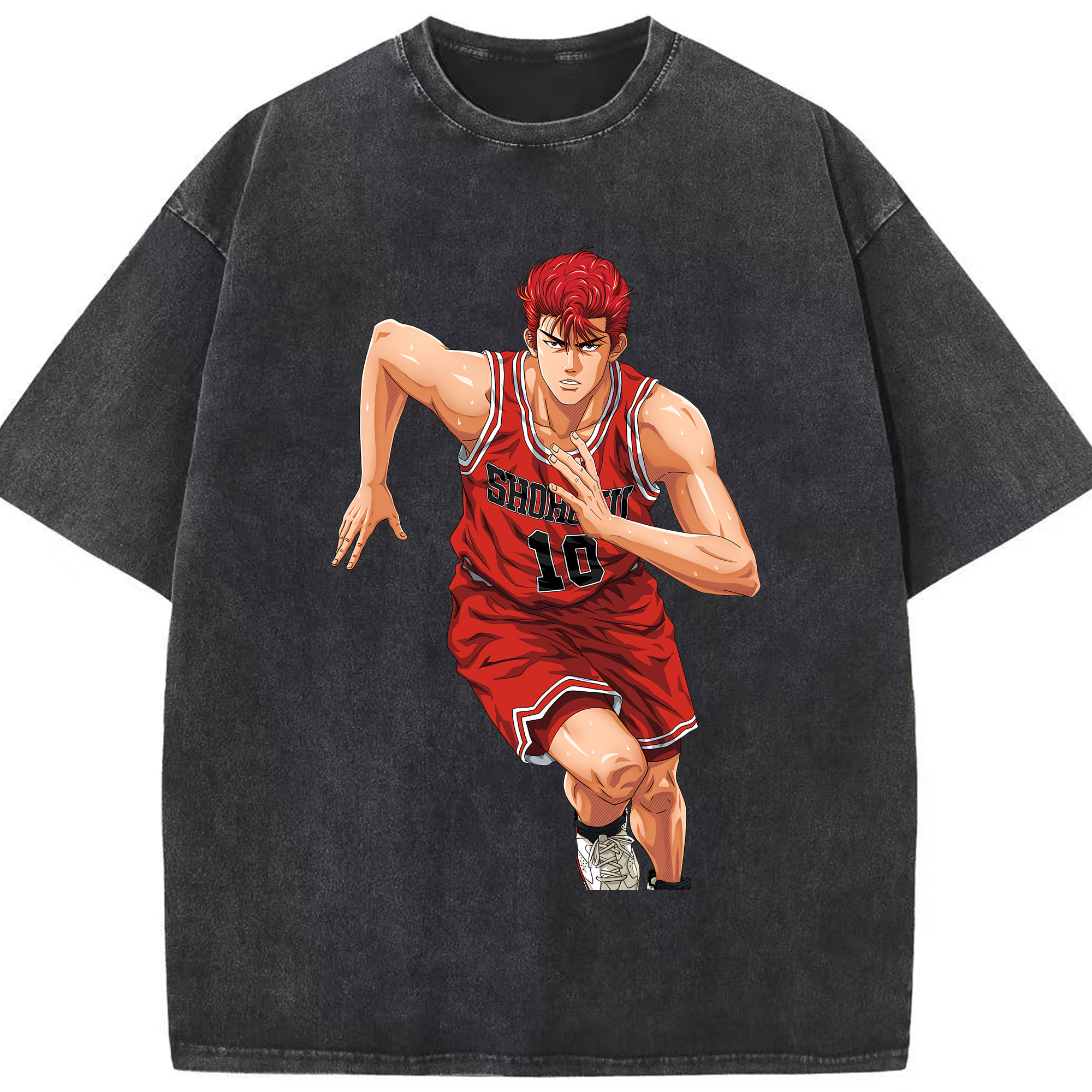 （画像用） SLAM DUNK／スラムダンク 綿100% ヴィンテージ風 半袖Tシャツ（フロントプリント）