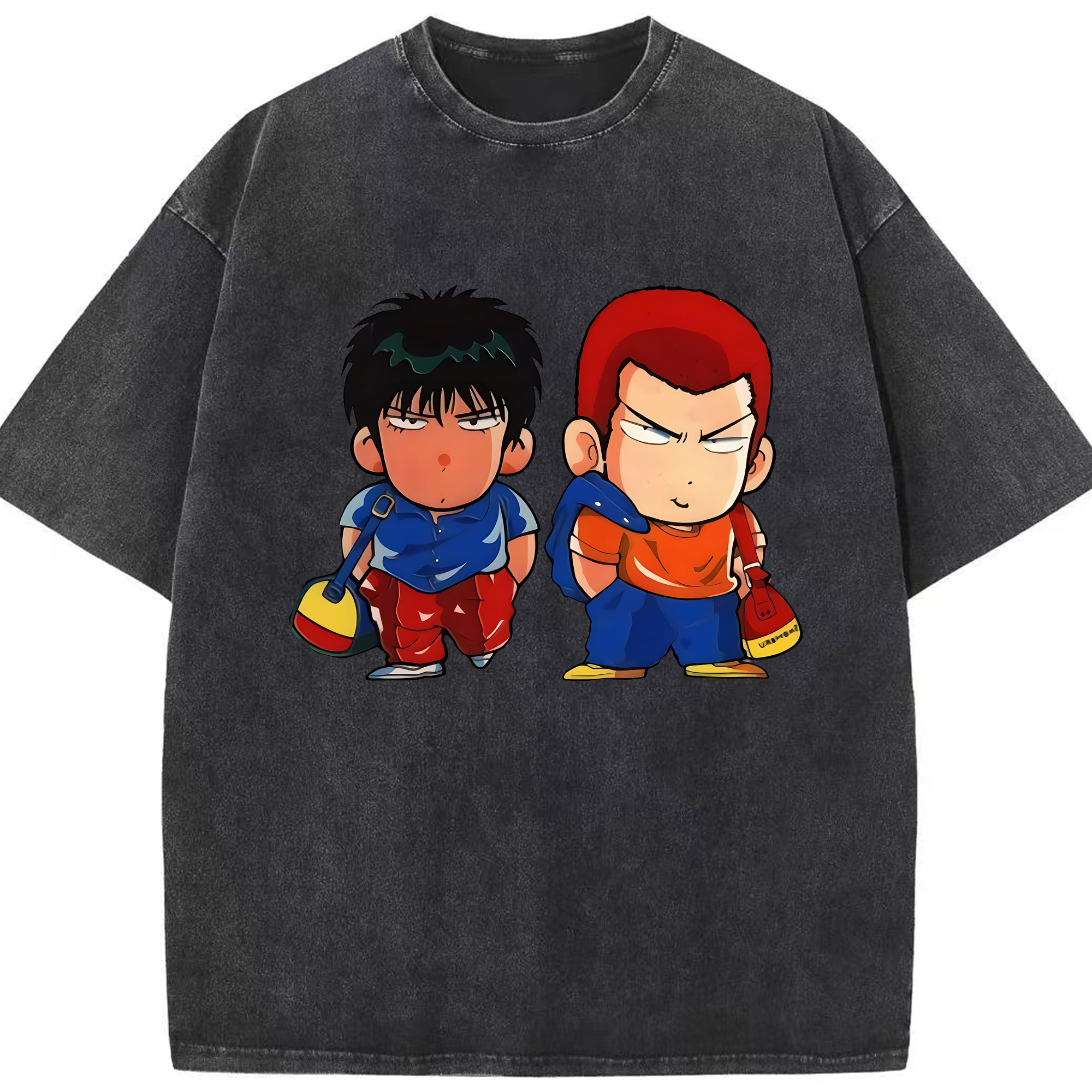 （画像用） SLAM DUNK／スラムダンク 綿100% ヴィンテージ風 半袖Tシャツ（フロントプリント）