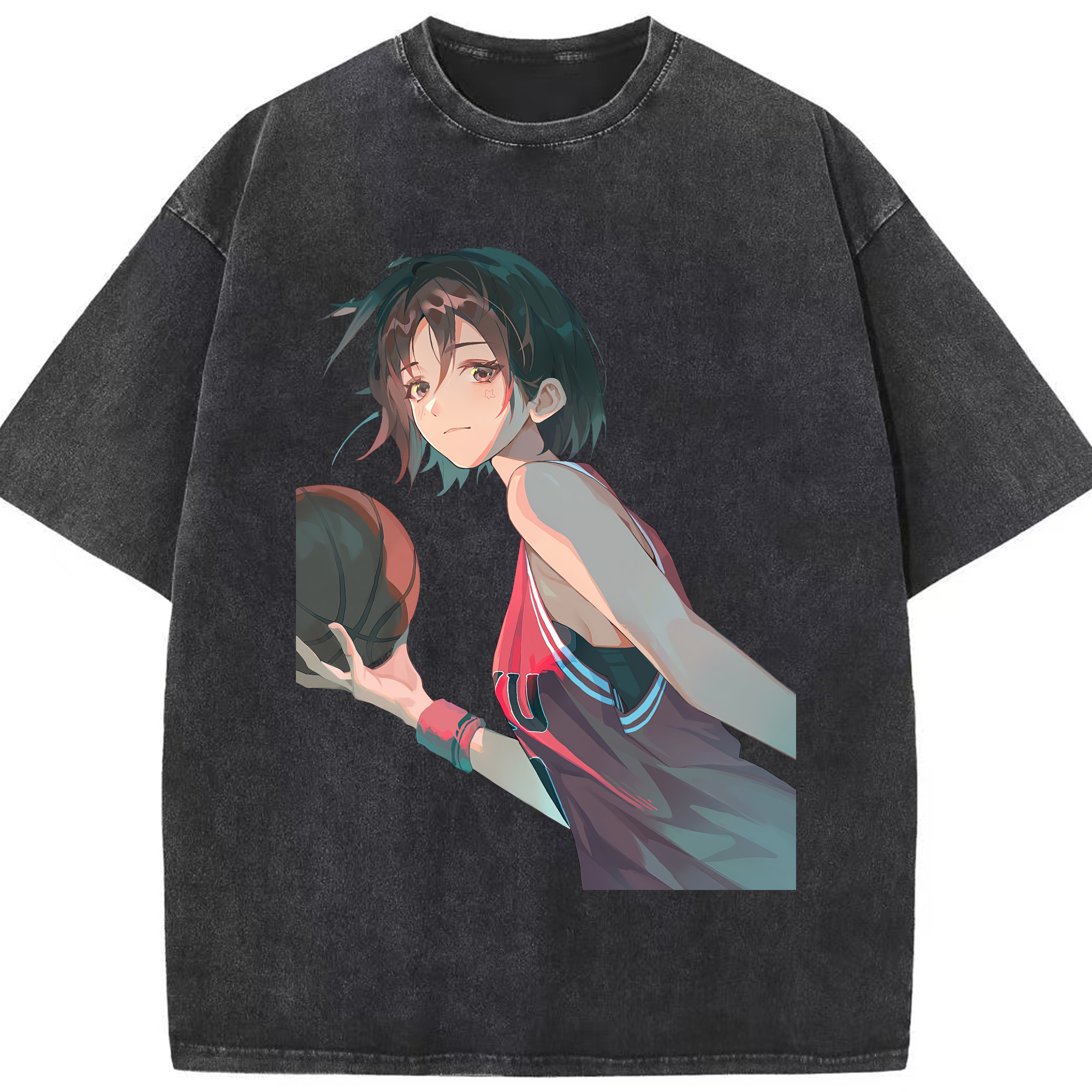 （画像用） SLAM DUNK／スラムダンク 綿100% ヴィンテージ風 半袖Tシャツ（フロントプリント）