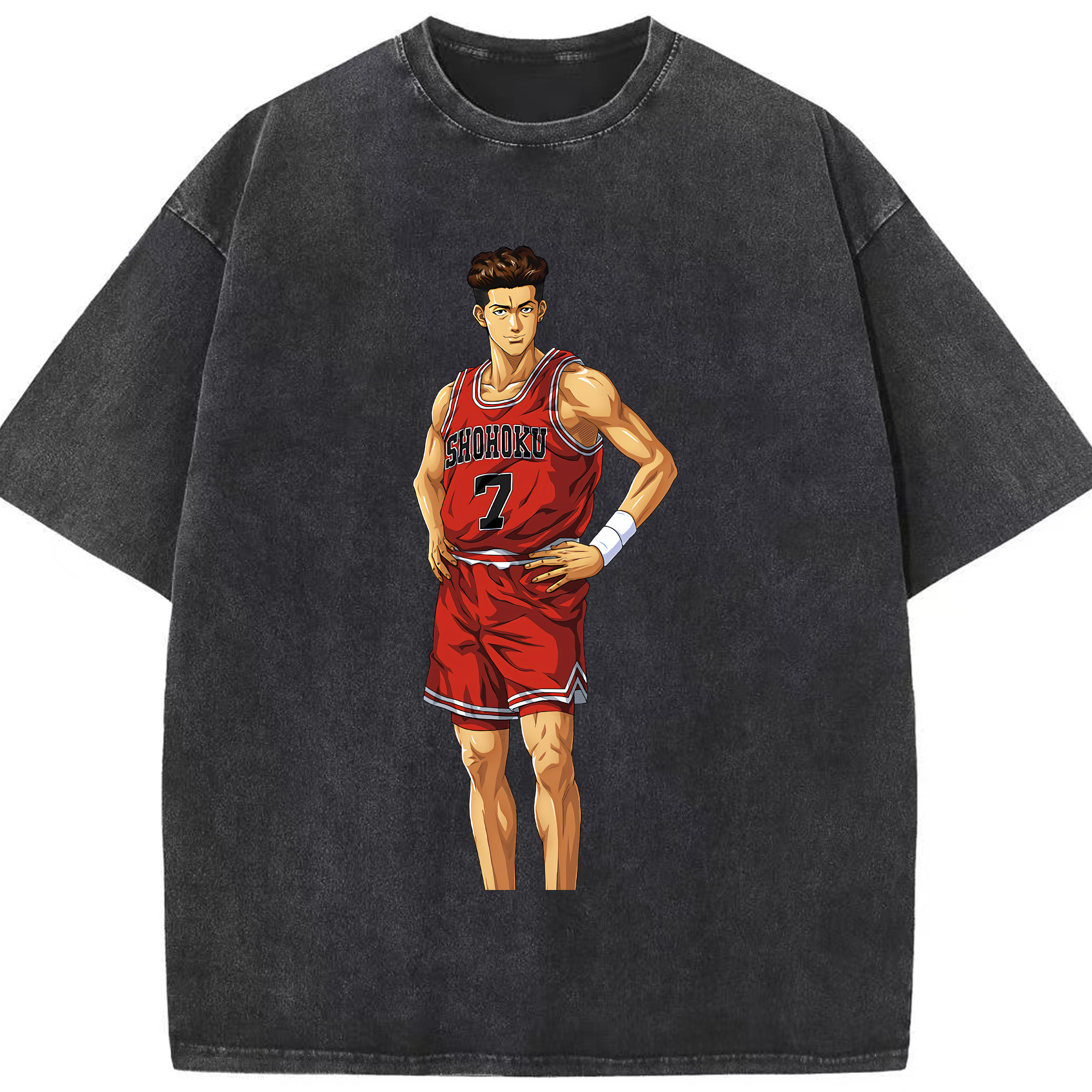 （画像用） SLAM DUNK／スラムダンク 綿100% ヴィンテージ風 半袖Tシャツ（フロントプリント）