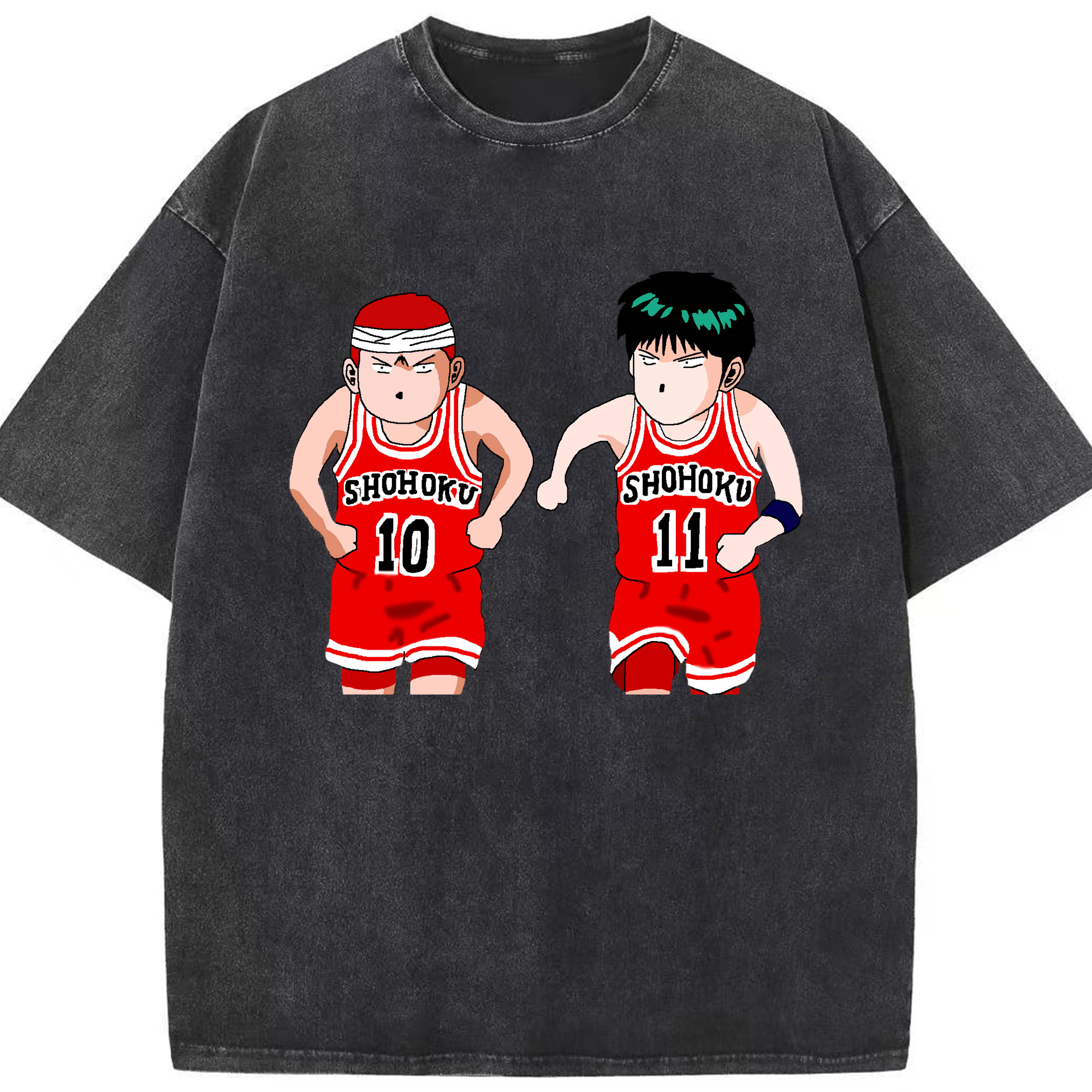 （画像用） SLAM DUNK／スラムダンク 綿100% ヴィンテージ風 半袖Tシャツ（フロントプリント）