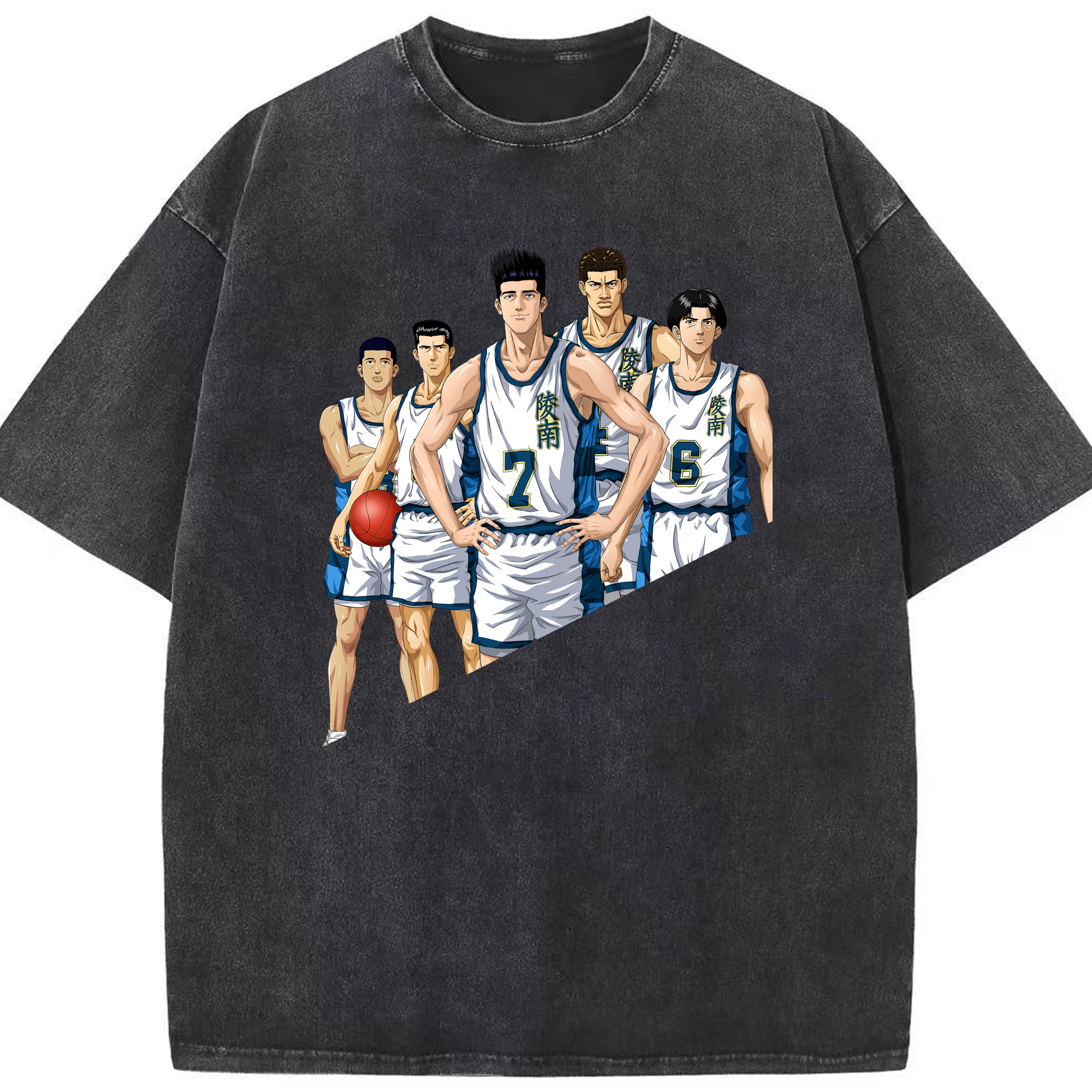 （画像用） SLAM DUNK／スラムダンク 綿100% ヴィンテージ風 半袖Tシャツ（フロントプリント）
