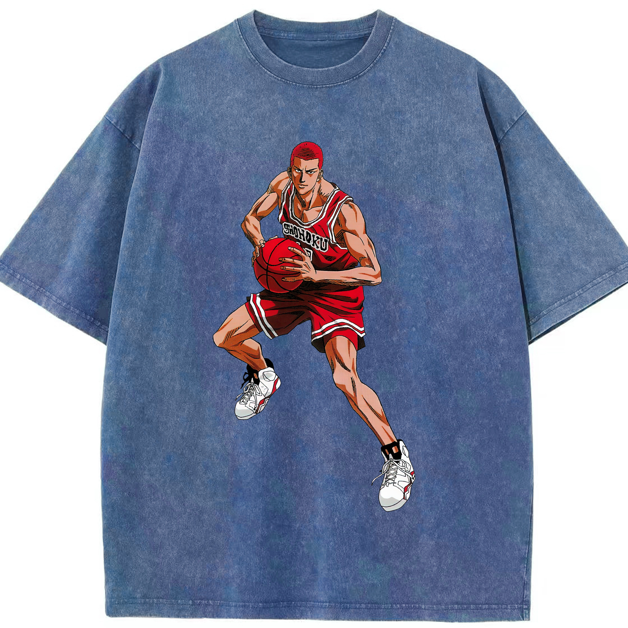 （画像用） SLAM DUNK／スラムダンク 綿100% ヴィンテージ風 半袖Tシャツ（フロントプリント）