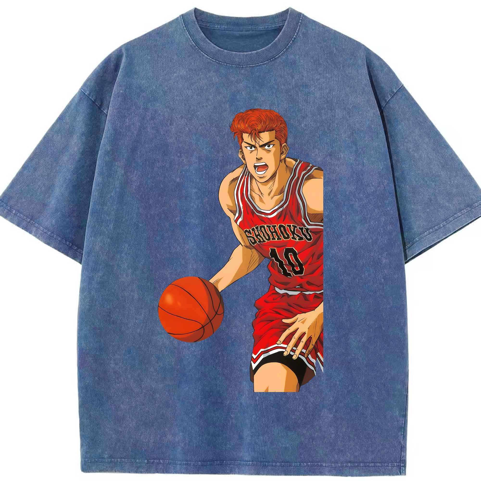 （画像用） SLAM DUNK／スラムダンク 綿100% ヴィンテージ風 半袖Tシャツ（フロントプリント）