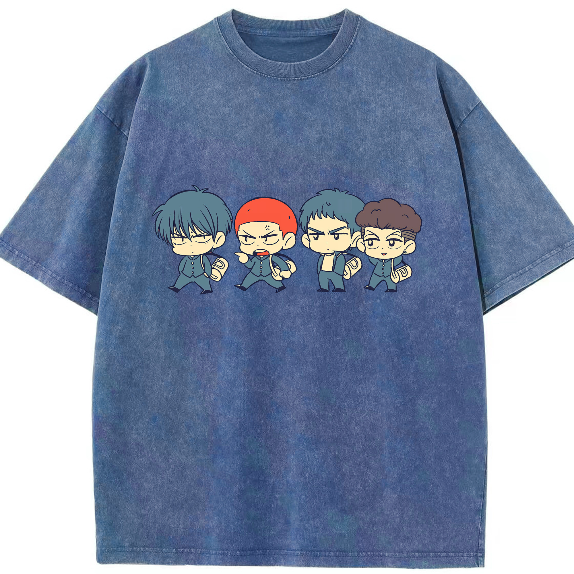 （画像用） SLAM DUNK／スラムダンク 綿100% ヴィンテージ風 半袖Tシャツ（フロントプリント）