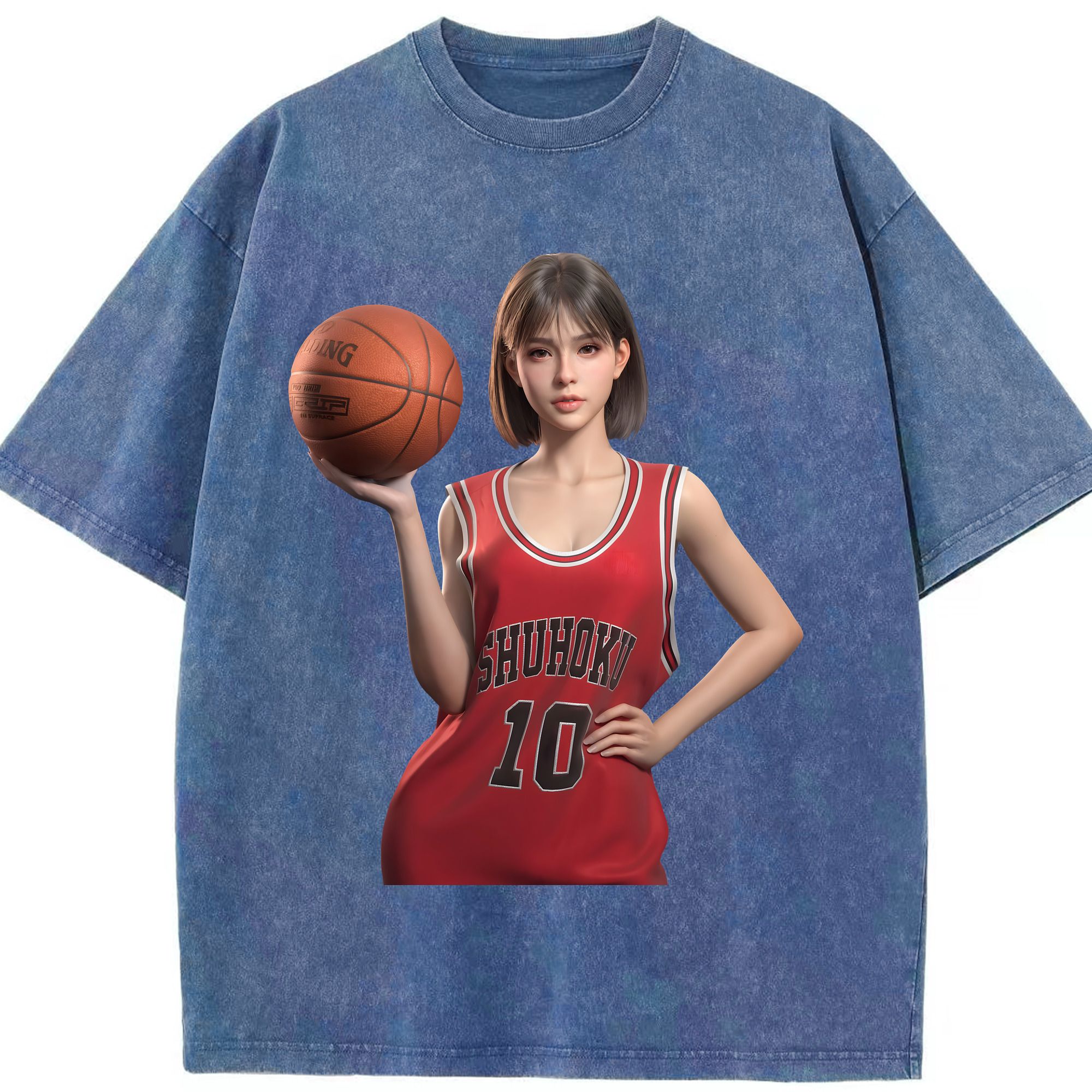 （画像用） SLAM DUNK／スラムダンク 綿100% ヴィンテージ風 半袖Tシャツ（フロントプリント）