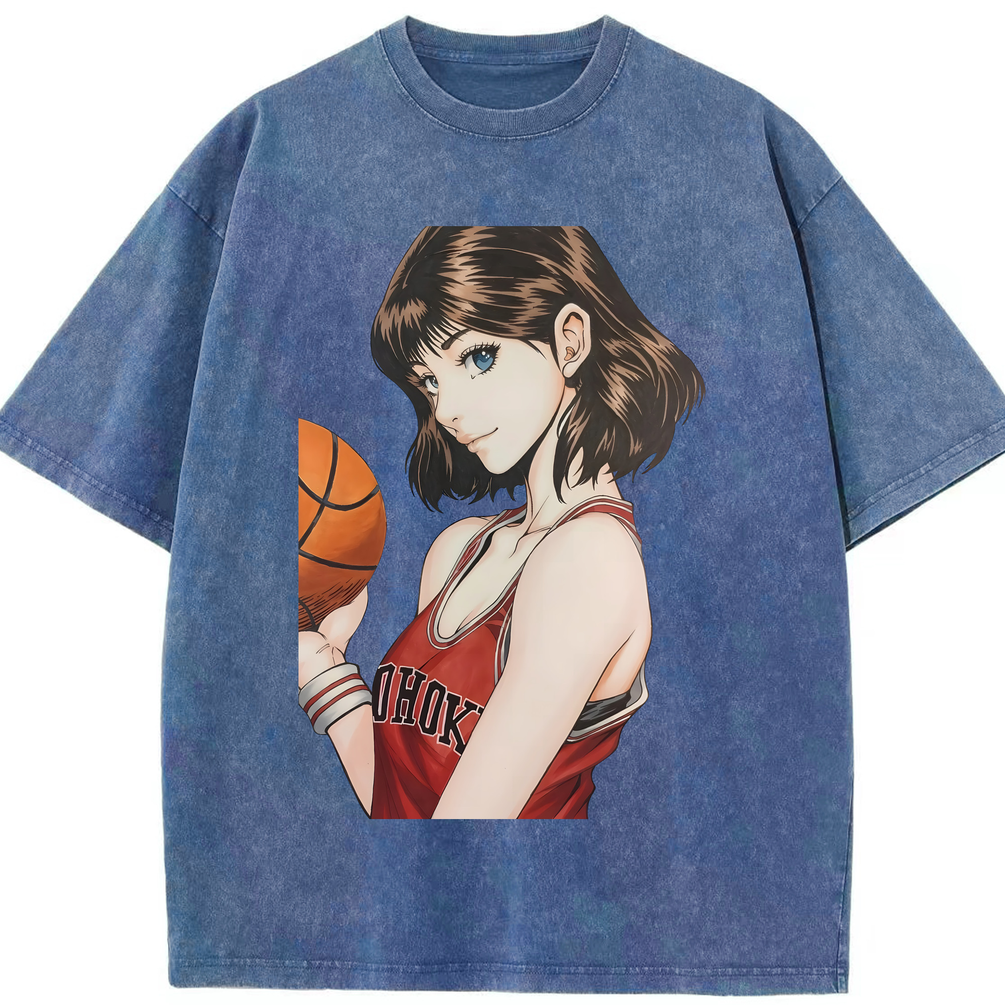 （画像用） SLAM DUNK／スラムダンク 綿100% ヴィンテージ風 半袖Tシャツ（フロントプリント）