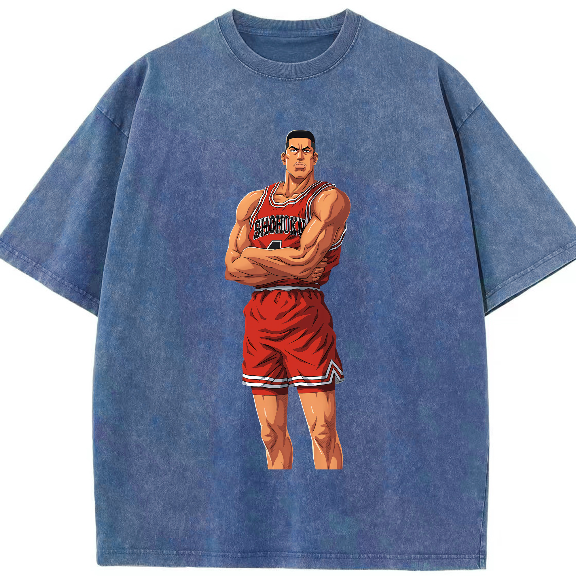 （画像用） SLAM DUNK／スラムダンク 綿100% ヴィンテージ風 半袖Tシャツ（フロントプリント）