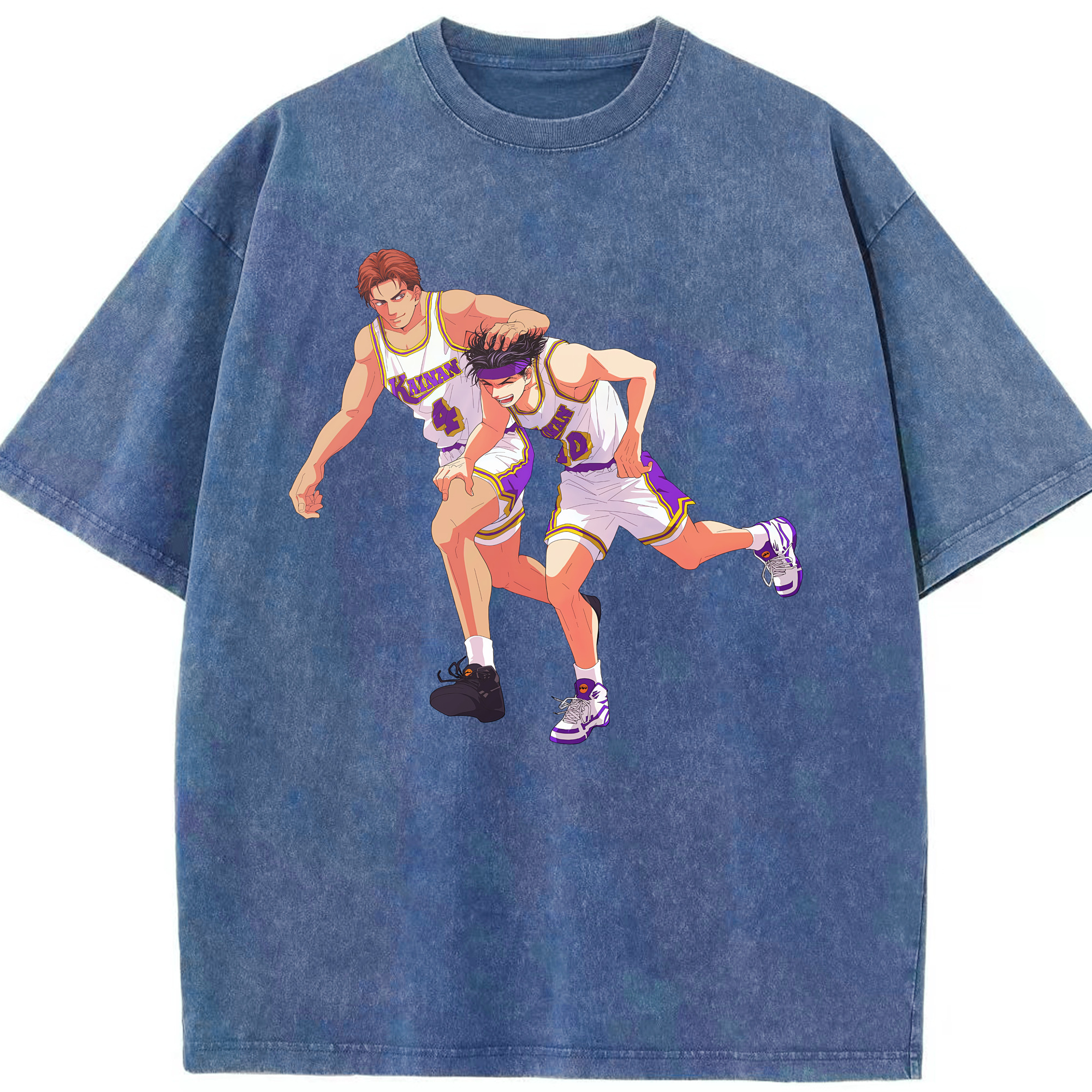 （画像用） SLAM DUNK／スラムダンク 綿100% ヴィンテージ風 半袖Tシャツ（フロントプリント）