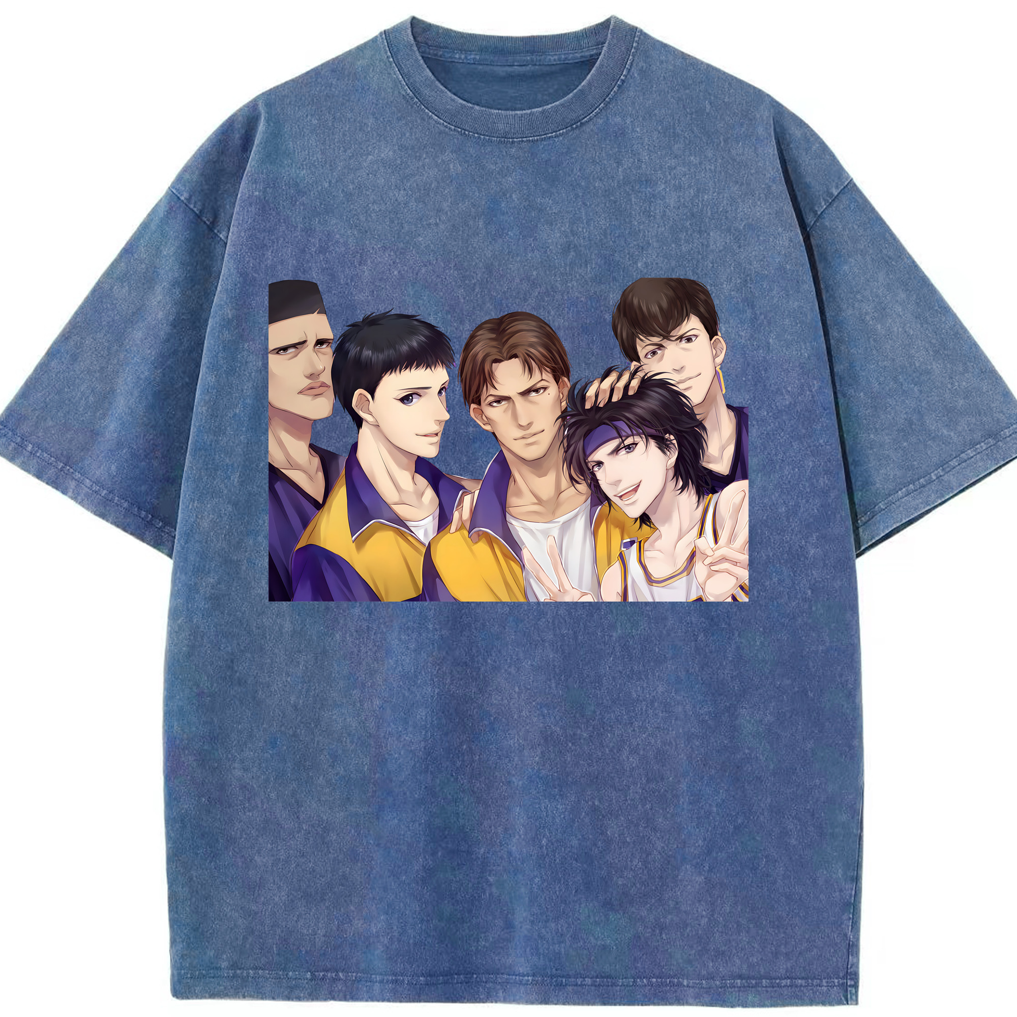 （画像用） SLAM DUNK／スラムダンク 綿100% ヴィンテージ風 半袖Tシャツ（フロントプリント）