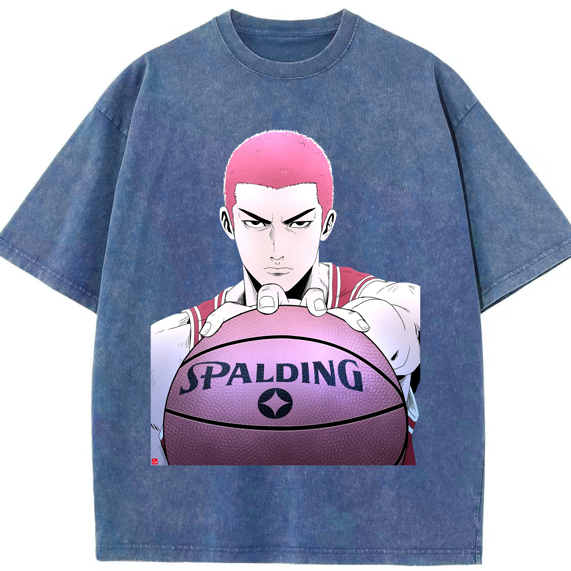 （画像用） SLAM DUNK／スラムダンク 綿100% ヴィンテージ風 半袖Tシャツ（フロントプリント）