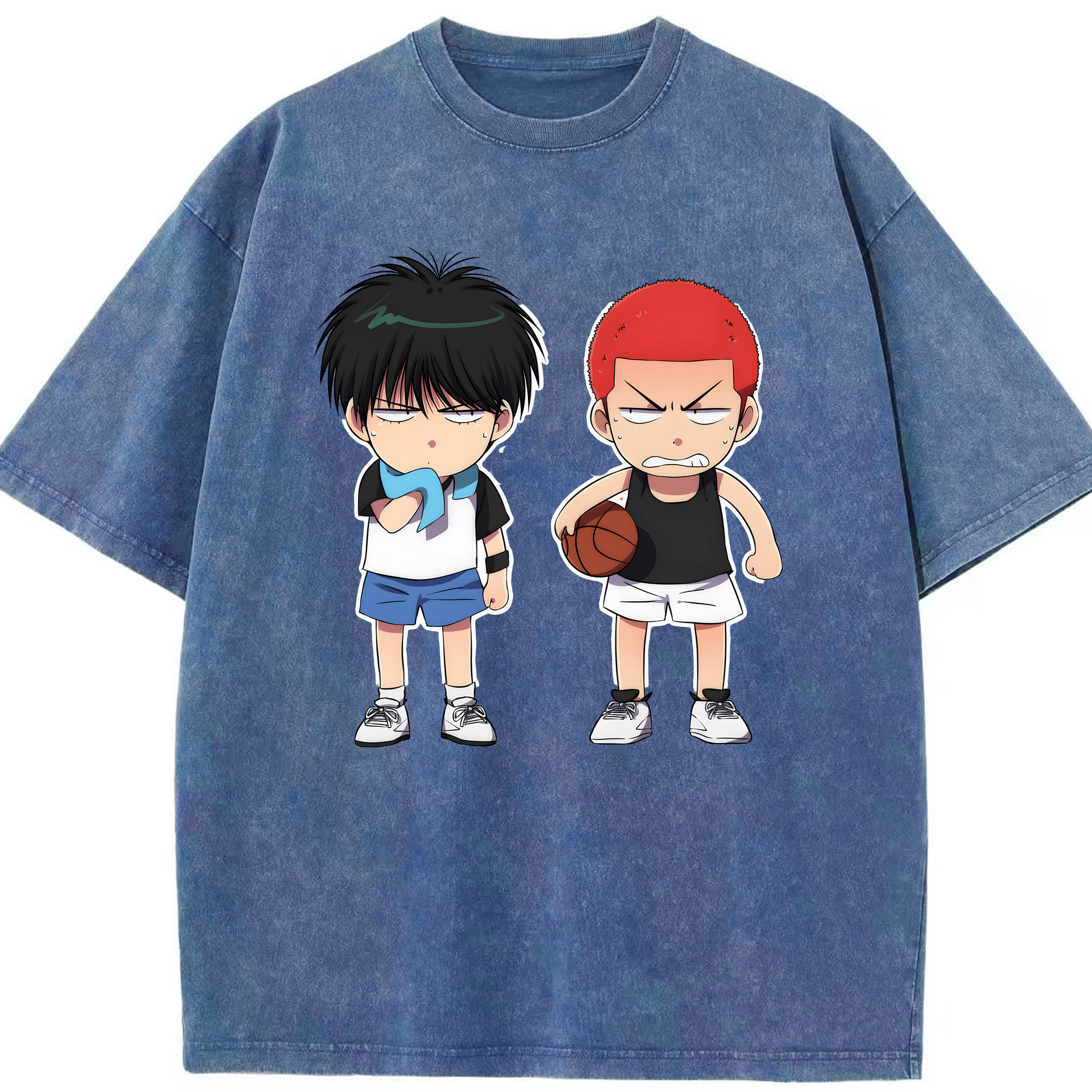 （画像用） SLAM DUNK／スラムダンク 綿100% ヴィンテージ風 半袖Tシャツ（フロントプリント）