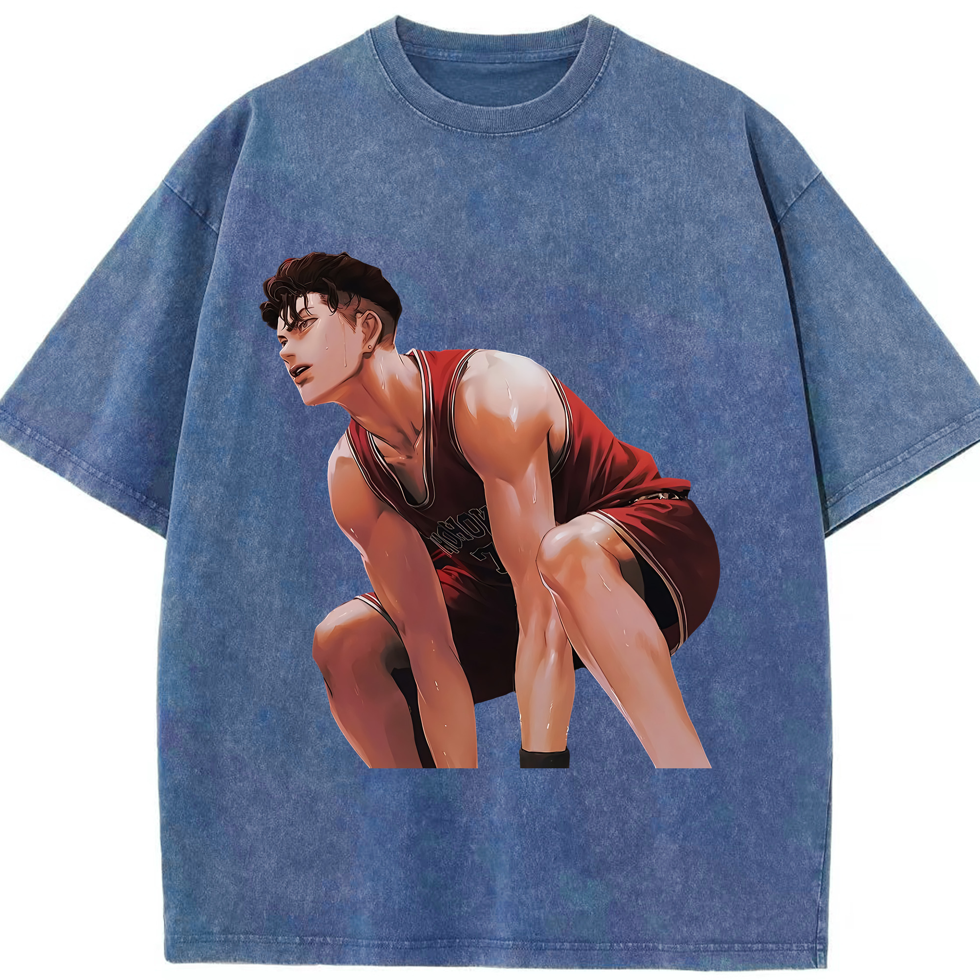 （画像用） SLAM DUNK／スラムダンク 綿100% ヴィンテージ風 半袖Tシャツ（フロントプリント）