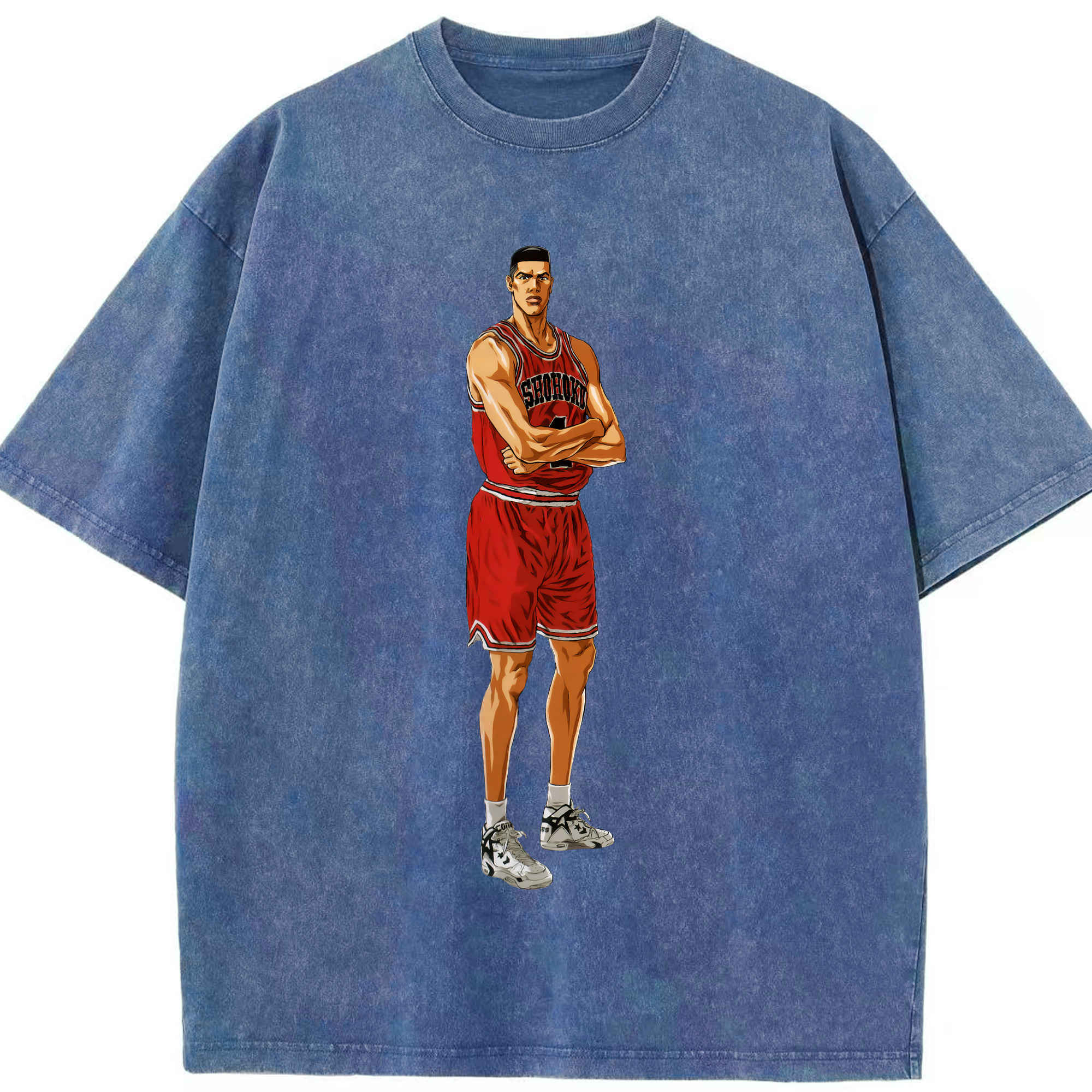 （画像用） SLAM DUNK／スラムダンク 綿100% ヴィンテージ風 半袖Tシャツ（フロントプリント）