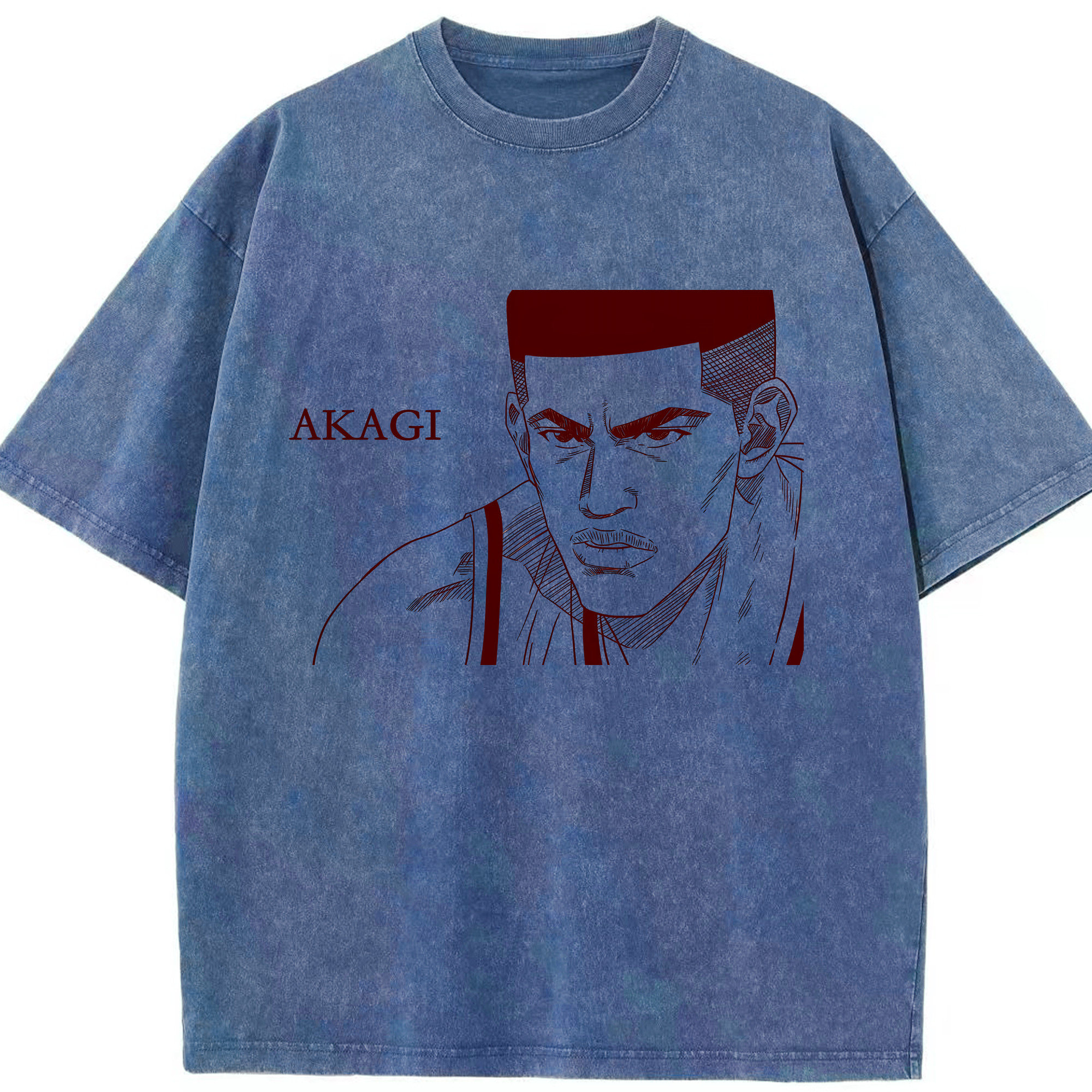 （画像用） SLAM DUNK／スラムダンク 綿100% ヴィンテージ風 半袖Tシャツ（フロントプリント）