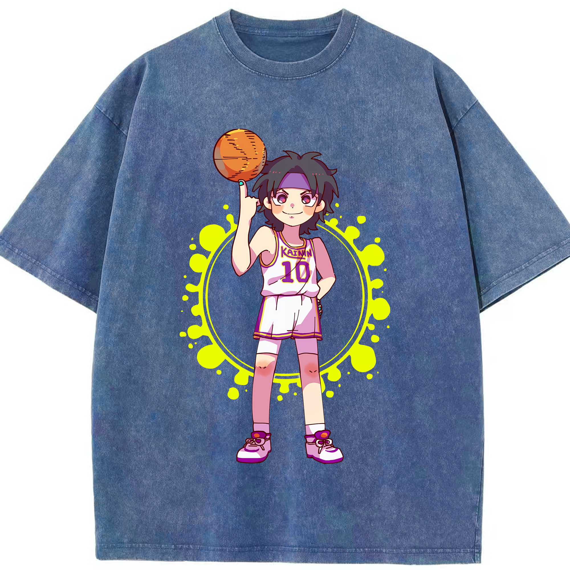 （画像用） SLAM DUNK／スラムダンク 綿100% ヴィンテージ風 半袖Tシャツ（フロントプリント）
