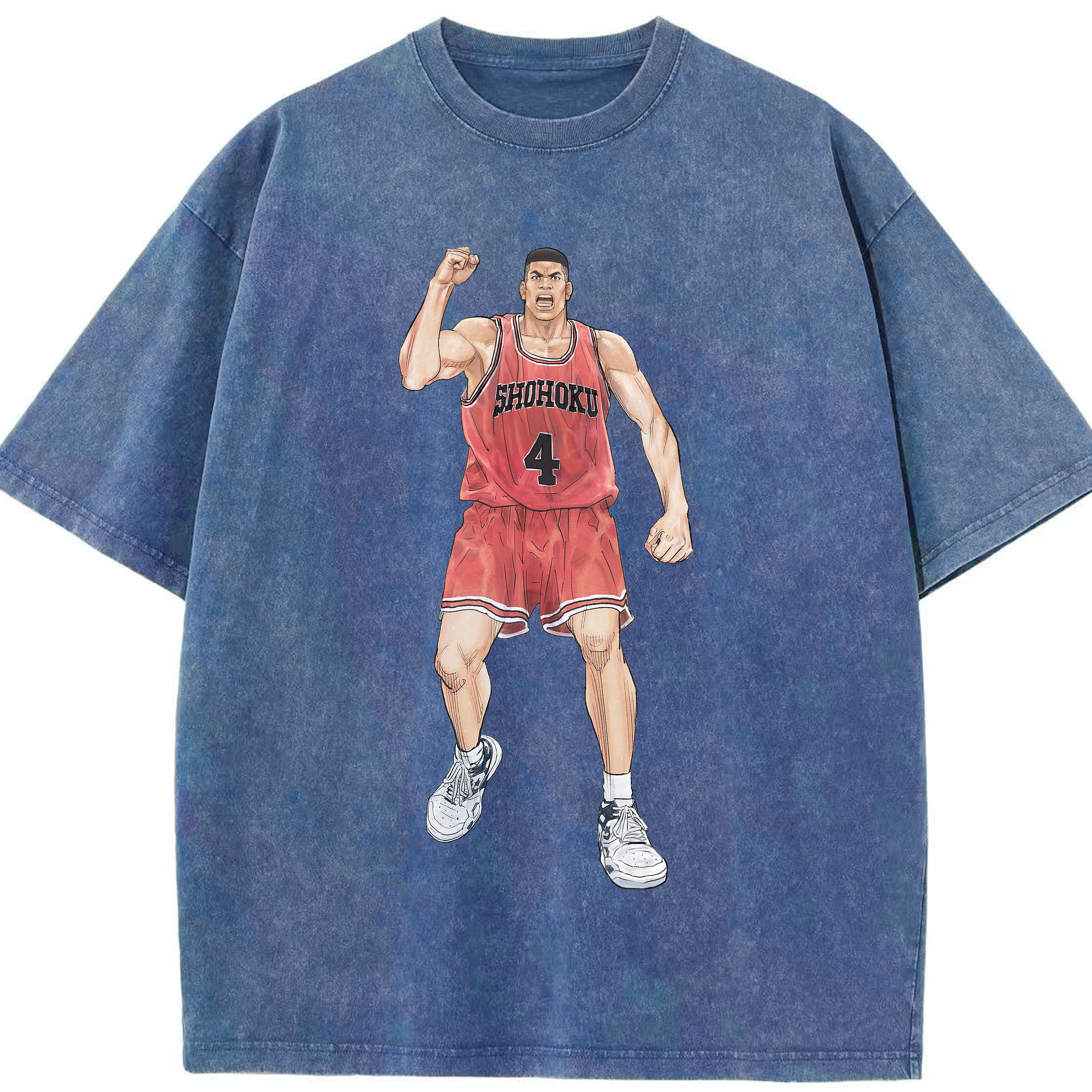 （画像用） SLAM DUNK／スラムダンク 綿100% ヴィンテージ風 半袖Tシャツ（フロントプリント）