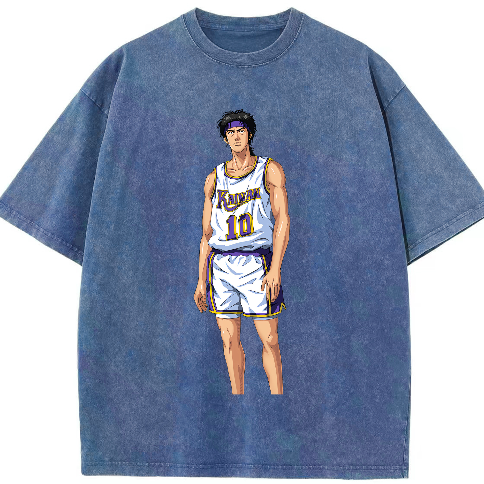 （画像用） SLAM DUNK／スラムダンク 綿100% ヴィンテージ風 半袖Tシャツ（フロントプリント）