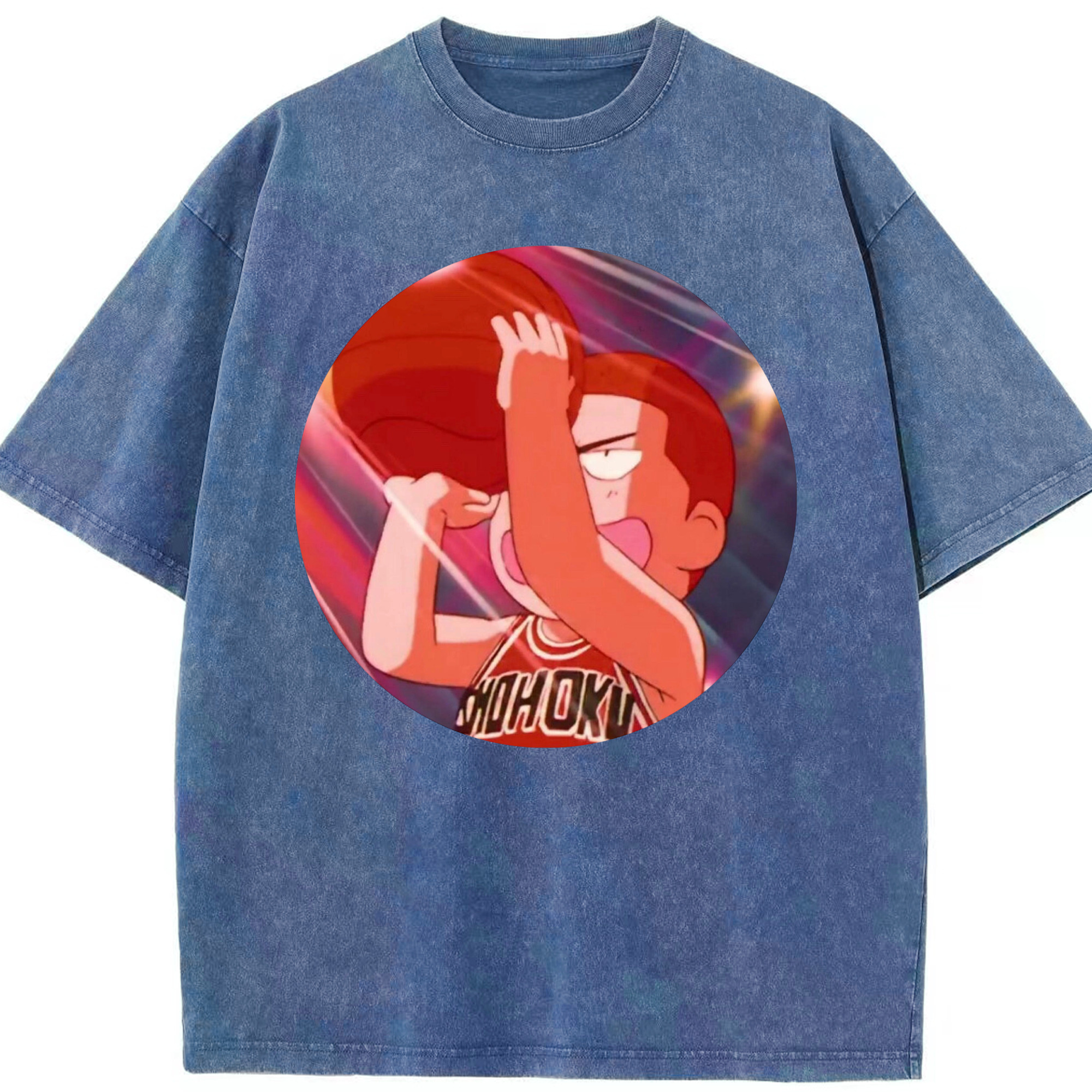 （画像用） SLAM DUNK／スラムダンク 綿100% ヴィンテージ風 半袖Tシャツ（フロントプリント）