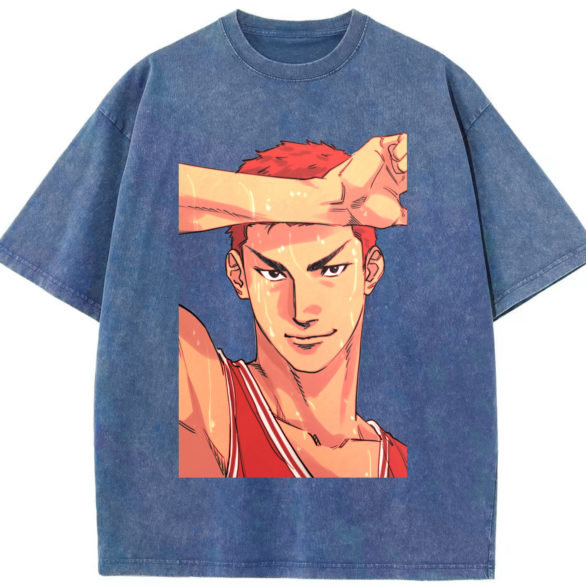 （画像用） SLAM DUNK／スラムダンク 綿100% ヴィンテージ風 半袖Tシャツ（フロントプリント）