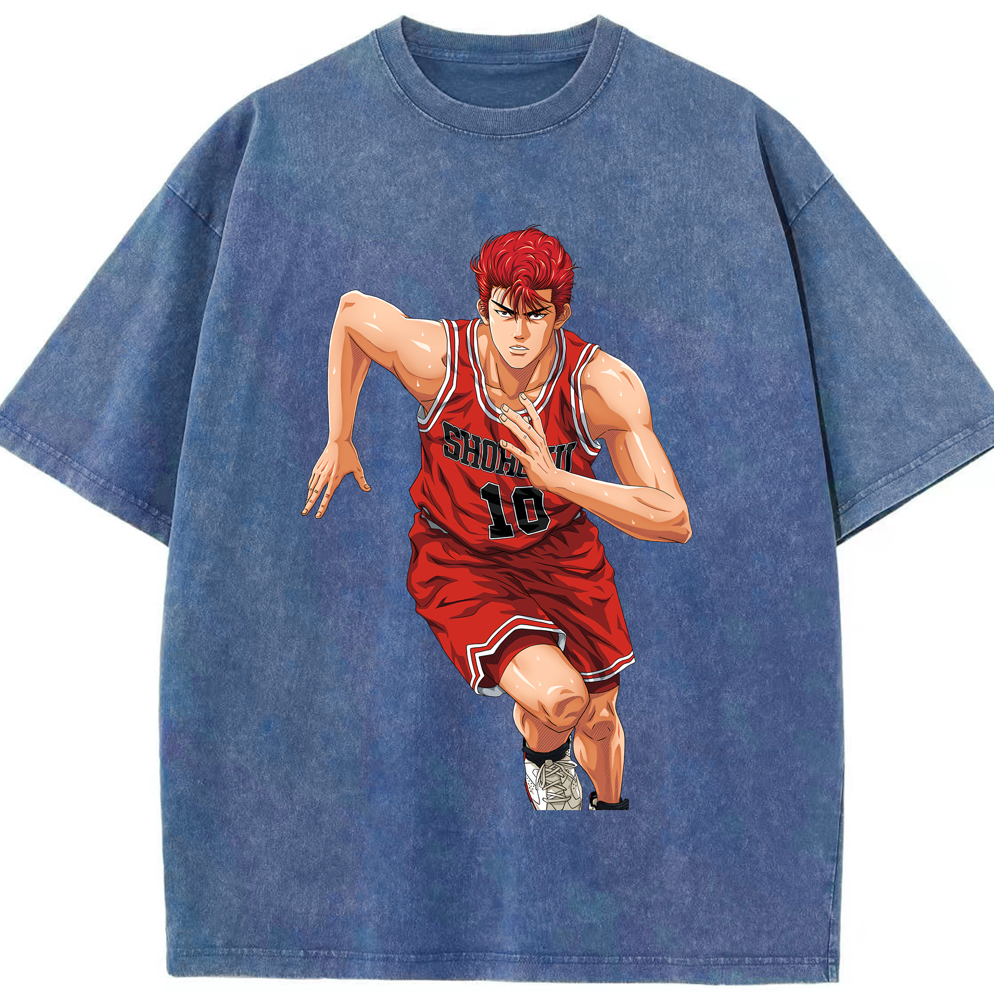 （画像用） SLAM DUNK／スラムダンク 綿100% ヴィンテージ風 半袖Tシャツ（フロントプリント）