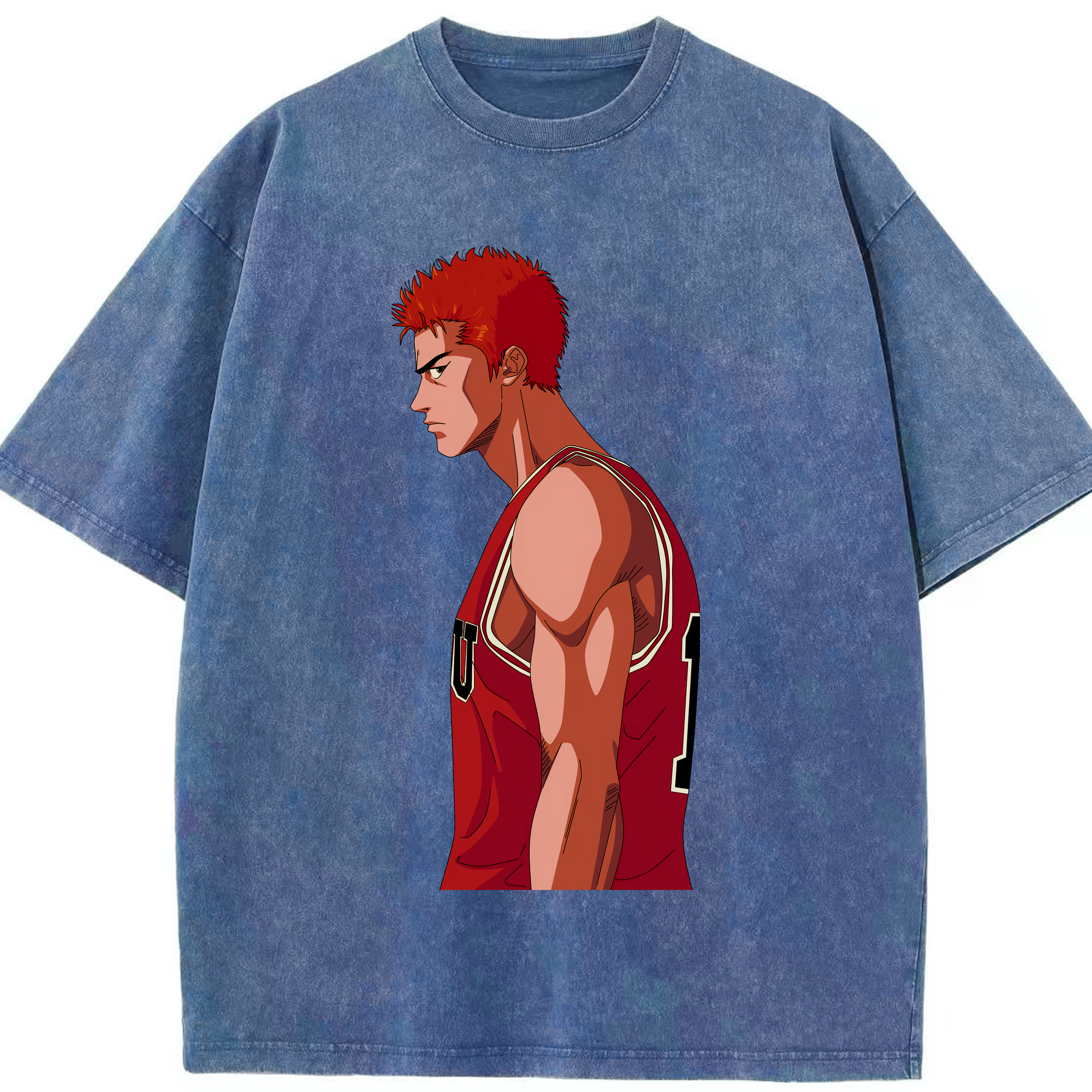 （画像用） SLAM DUNK／スラムダンク 綿100% ヴィンテージ風 半袖Tシャツ（フロントプリント）