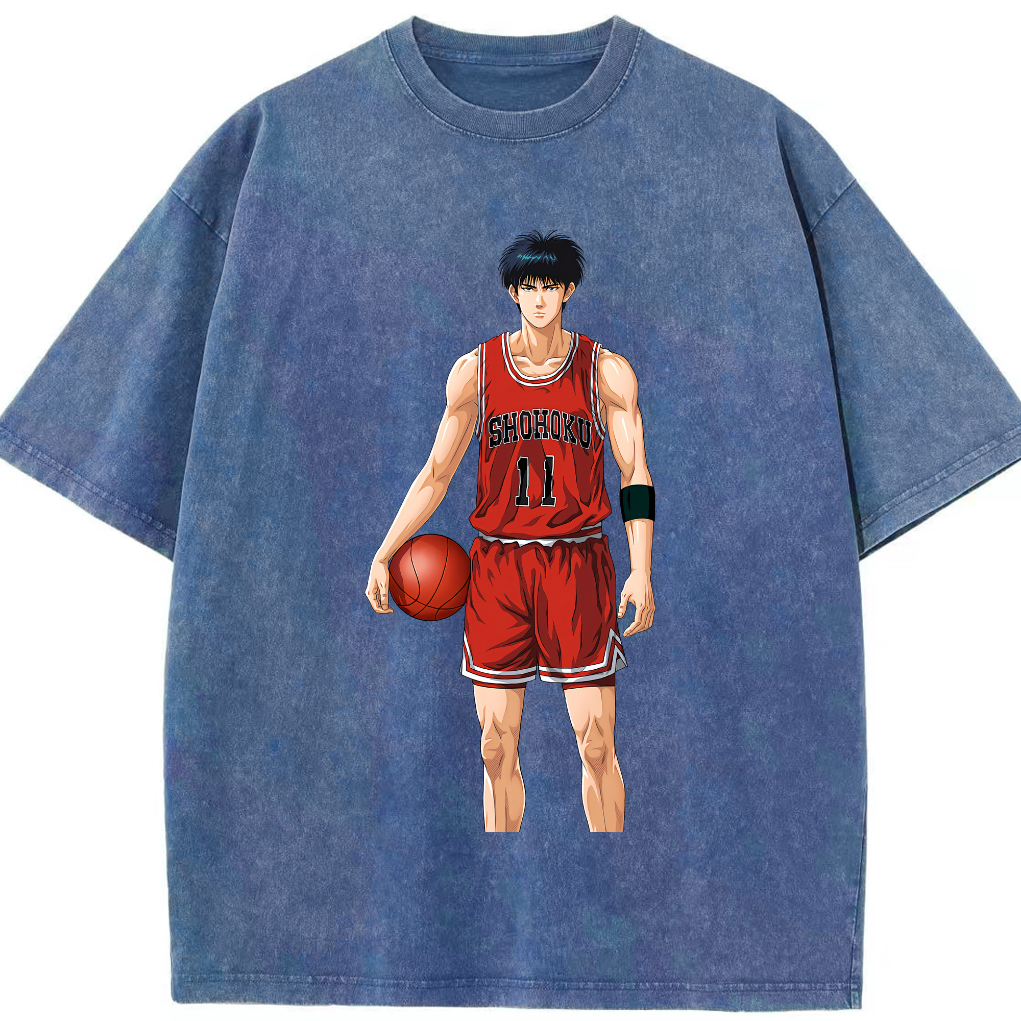 （画像用） SLAM DUNK／スラムダンク 綿100% ヴィンテージ風 半袖Tシャツ（フロントプリント）
