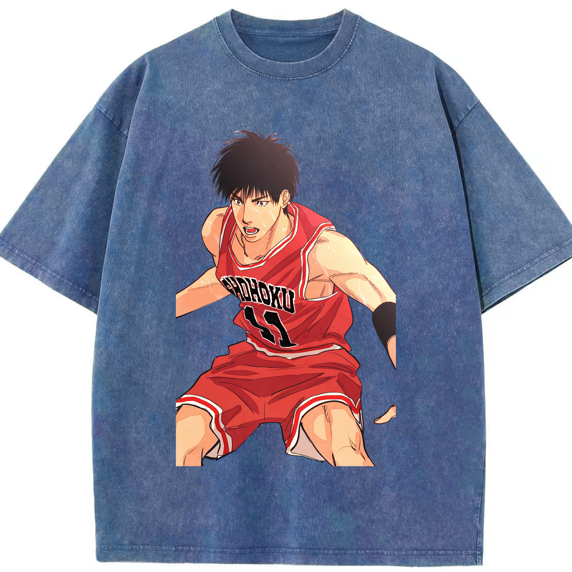 （画像用） SLAM DUNK／スラムダンク 綿100% ヴィンテージ風 半袖Tシャツ（フロントプリント）