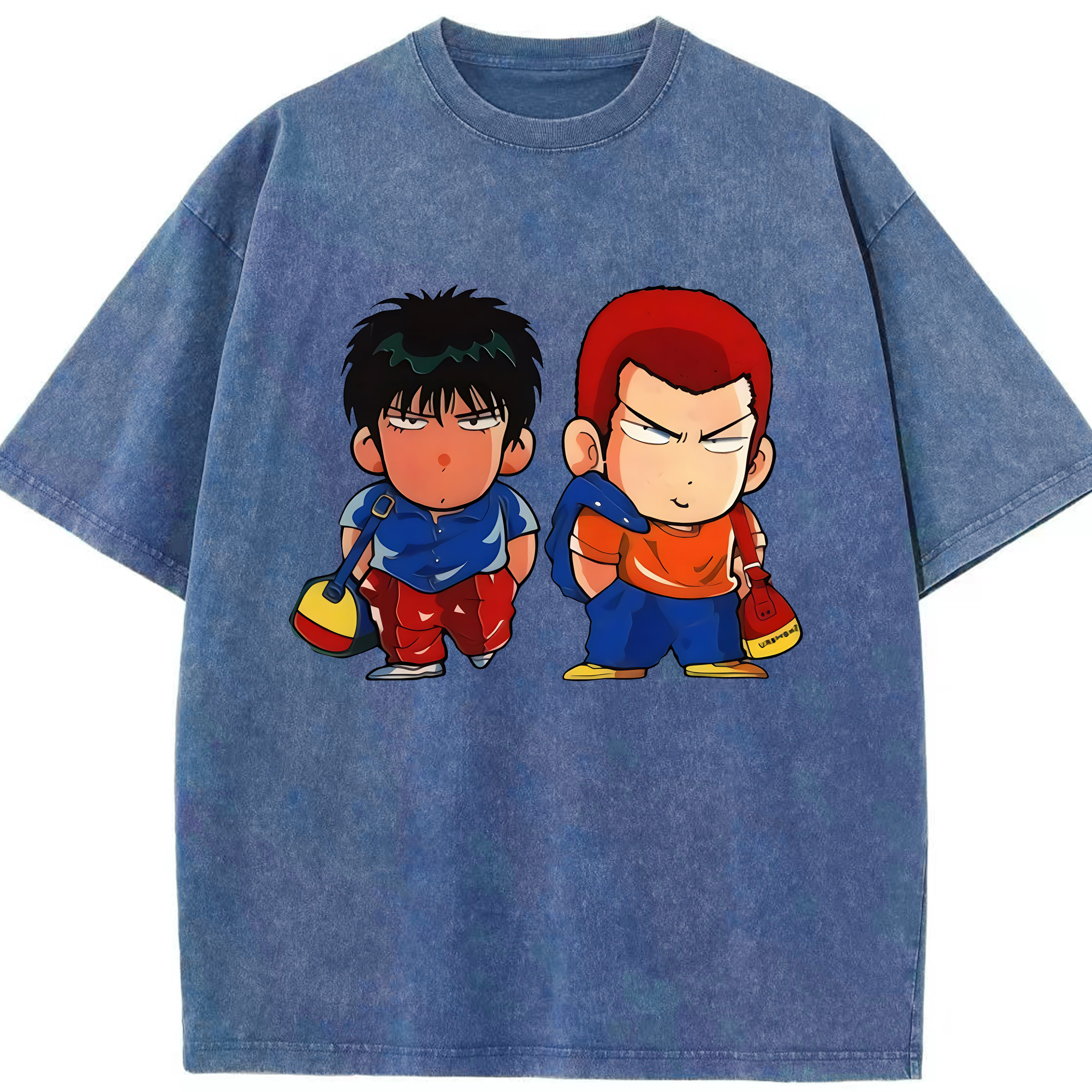 （画像用） SLAM DUNK／スラムダンク 綿100% ヴィンテージ風 半袖Tシャツ（フロントプリント）