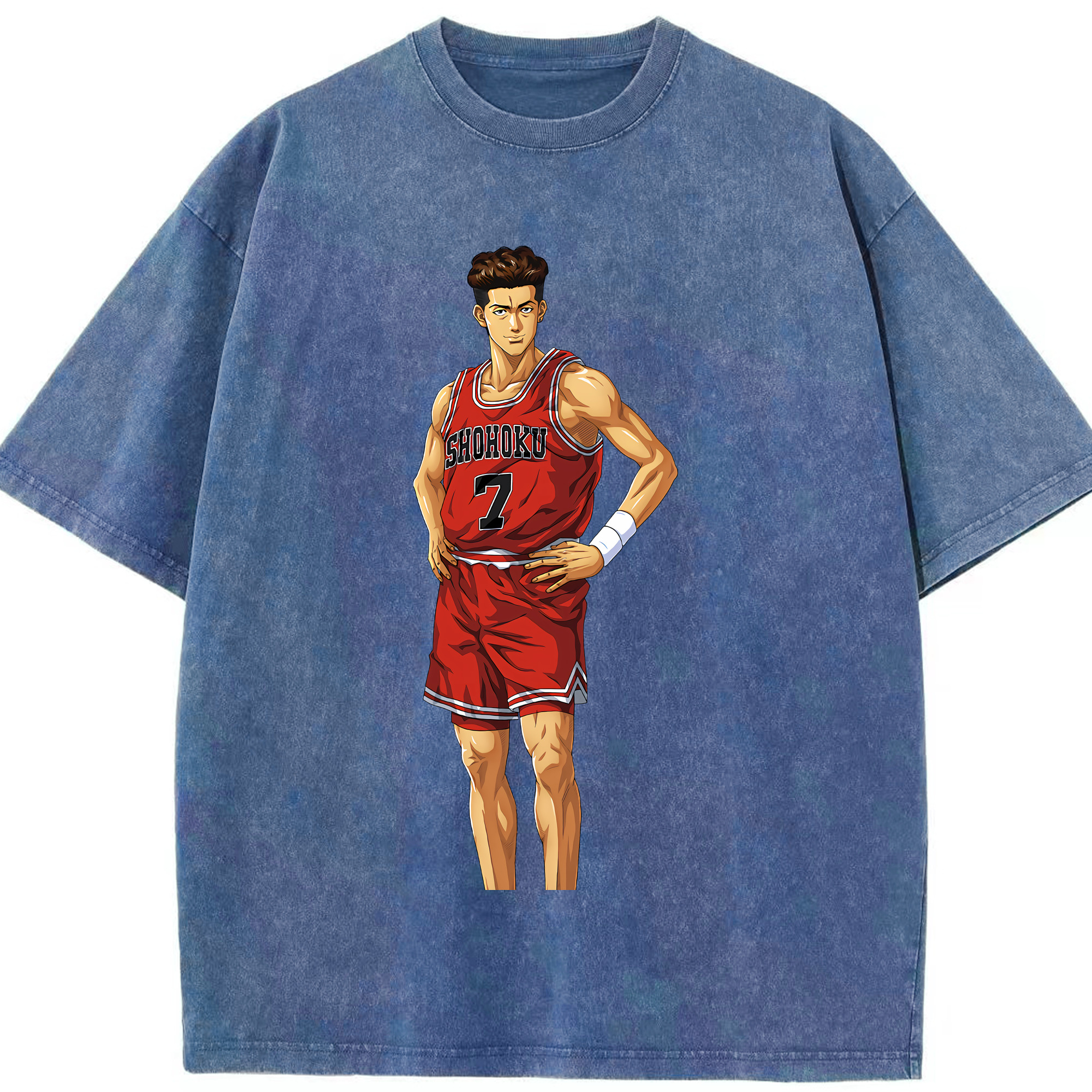 （画像用） SLAM DUNK／スラムダンク 綿100% ヴィンテージ風 半袖Tシャツ（フロントプリント）