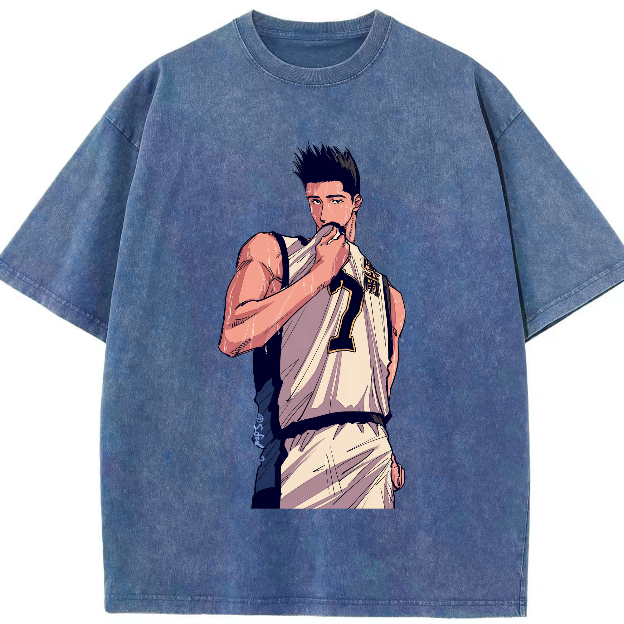 （画像用） SLAM DUNK／スラムダンク 綿100% ヴィンテージ風 半袖Tシャツ（フロントプリント）