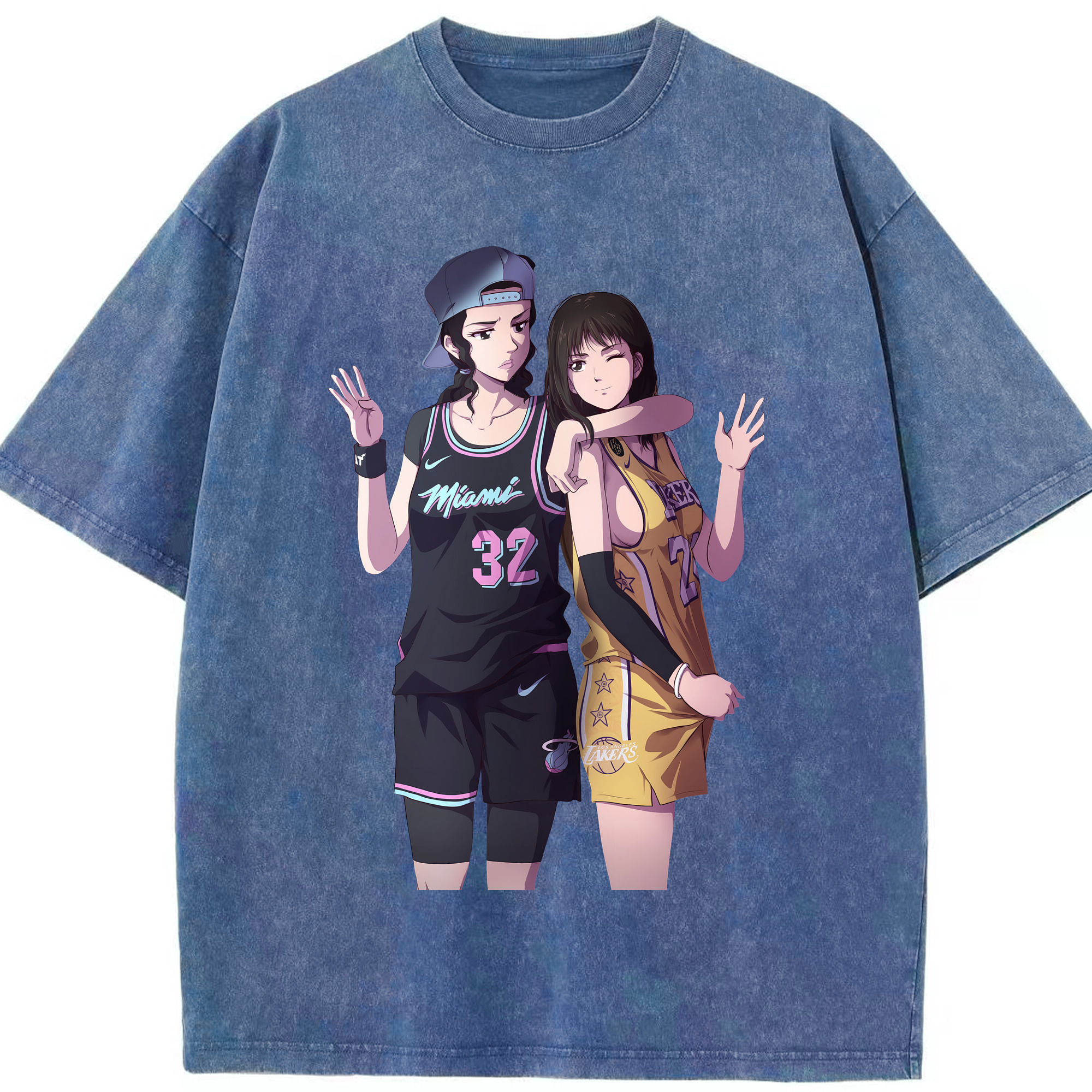 （画像用） SLAM DUNK／スラムダンク 綿100% ヴィンテージ風 半袖Tシャツ（フロントプリント）