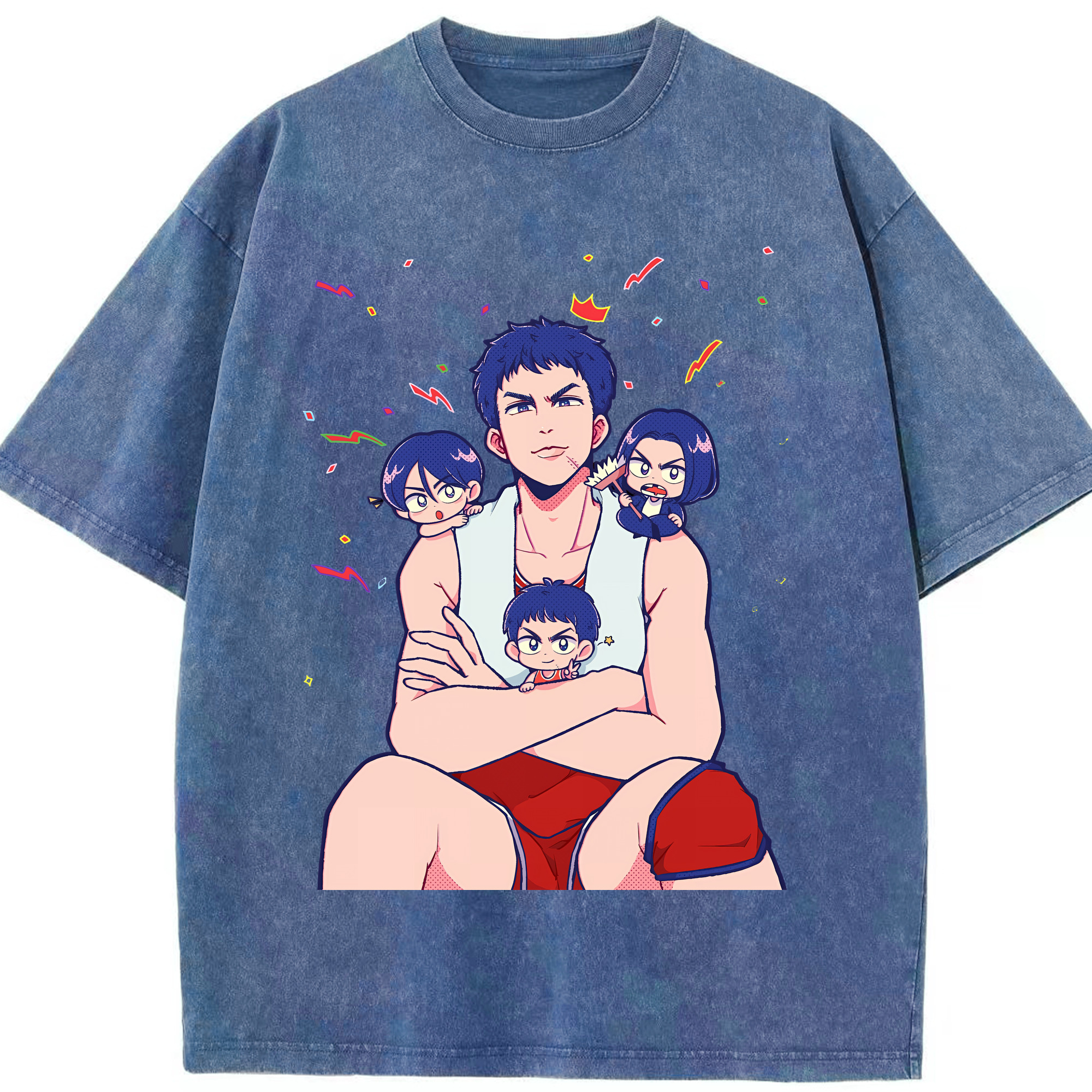 （画像用） SLAM DUNK／スラムダンク 綿100% ヴィンテージ風 半袖Tシャツ（フロントプリント）
