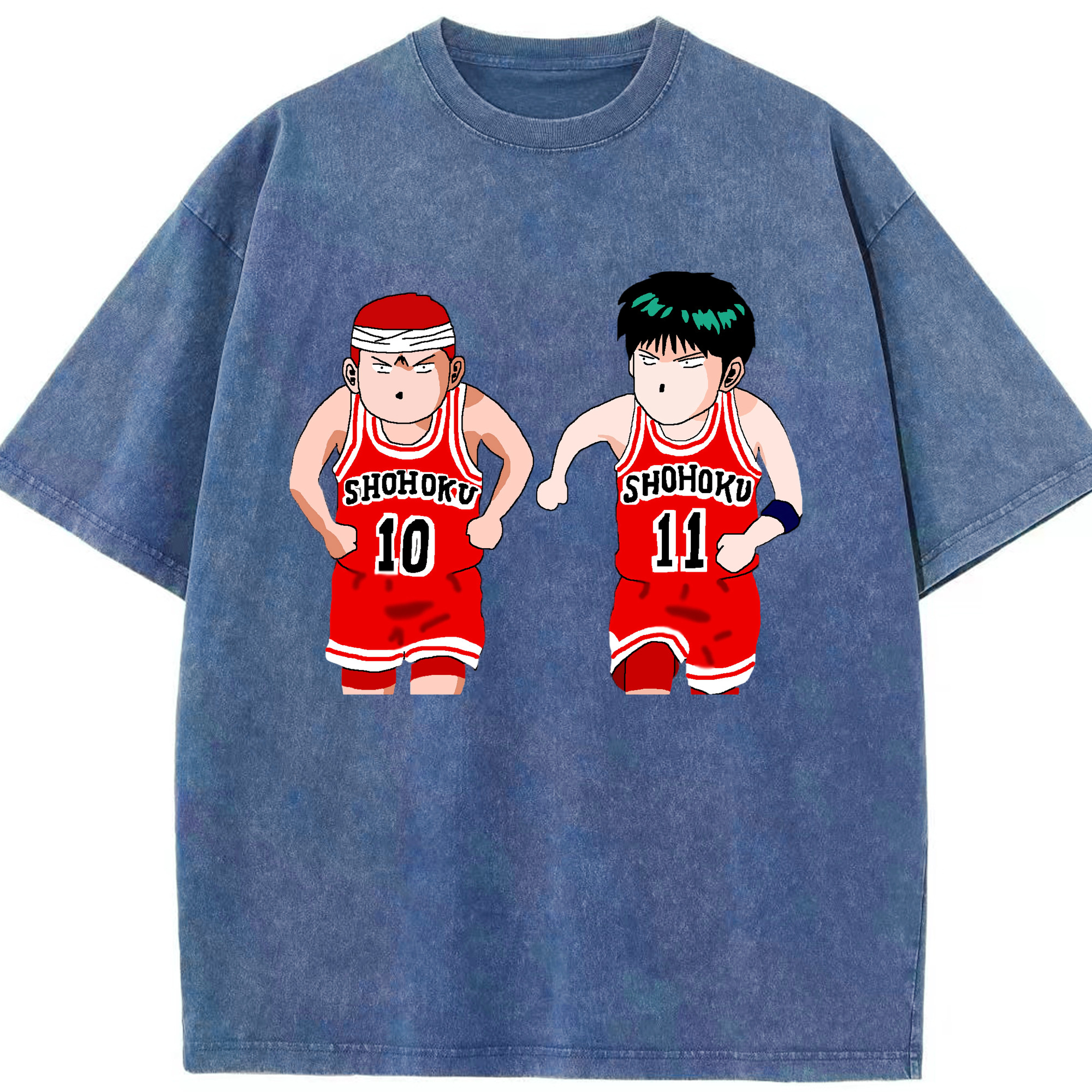 （画像用） SLAM DUNK／スラムダンク 綿100% ヴィンテージ風 半袖Tシャツ（フロントプリント）