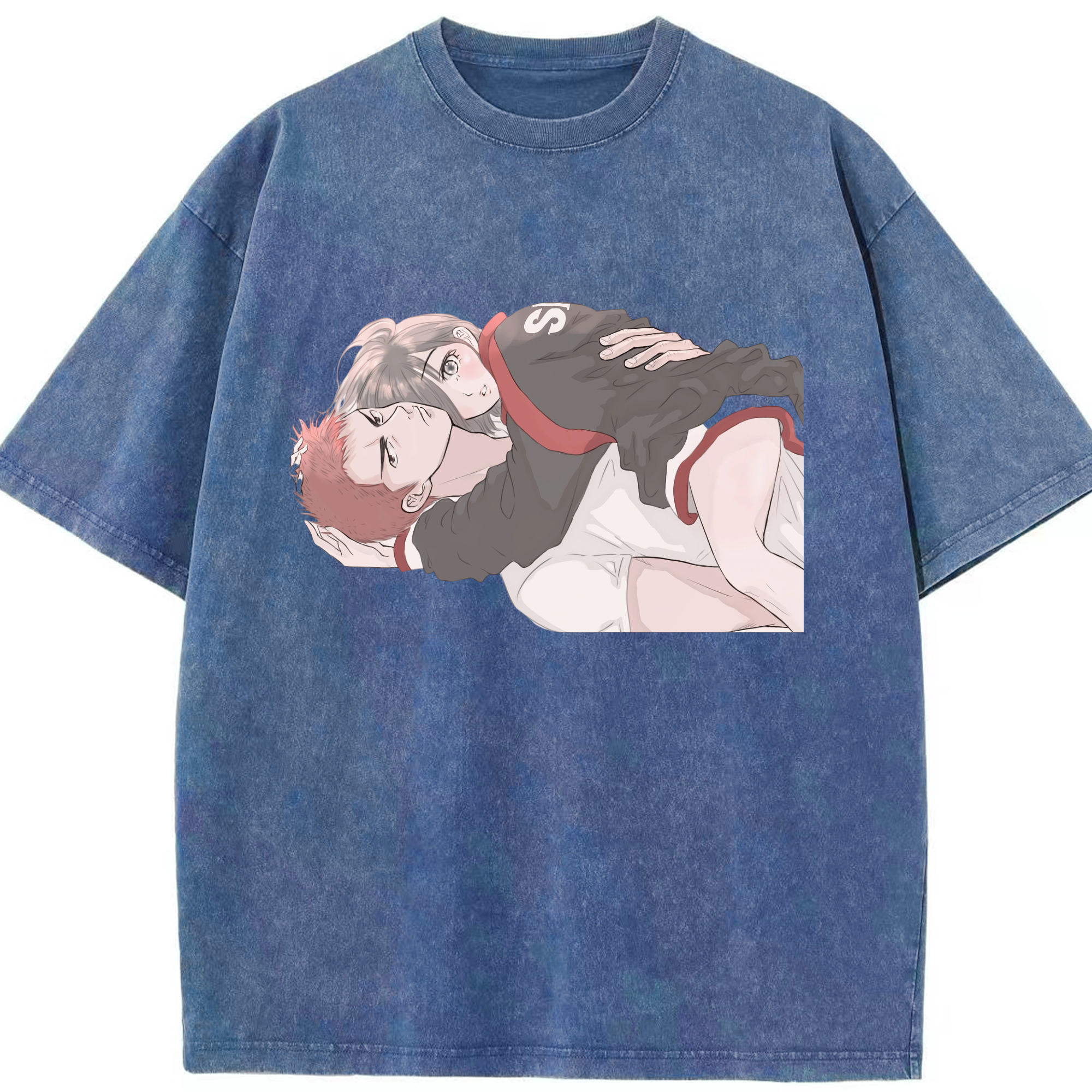 （画像用） SLAM DUNK／スラムダンク 綿100% ヴィンテージ風 半袖Tシャツ（フロントプリント）