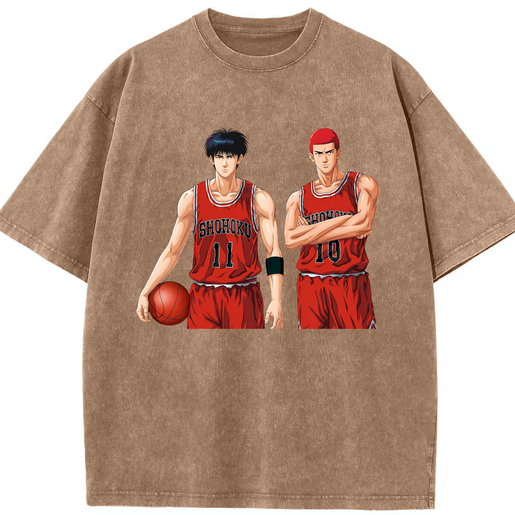 （画像用） SLAM DUNK／スラムダンク 綿100% ヴィンテージ風 半袖Tシャツ（フロントプリント）