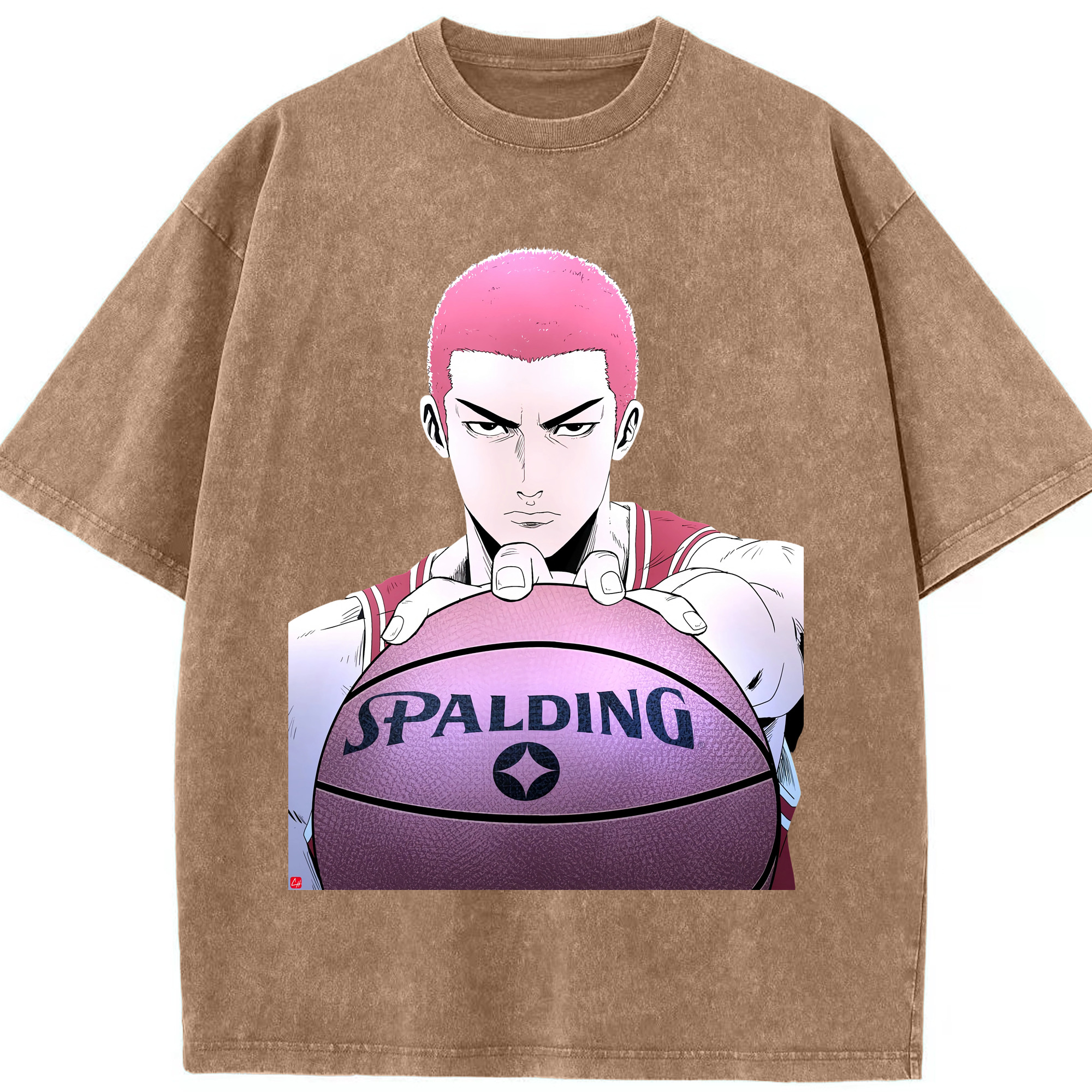（画像用） SLAM DUNK／スラムダンク 綿100% ヴィンテージ風 半袖Tシャツ（フロントプリント）